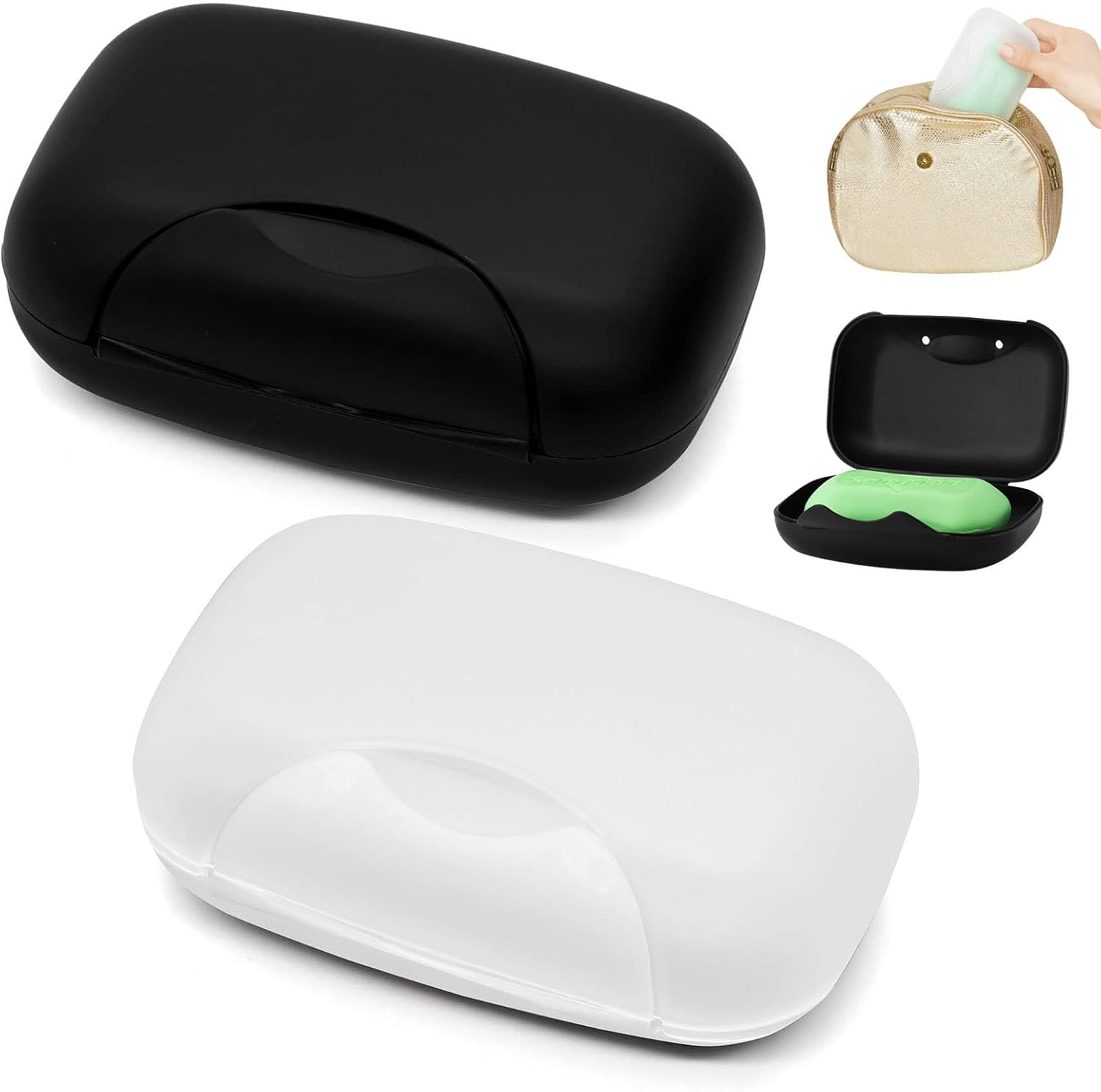 2 Pcs Soap Dish with Lid Travel Soap Case Soap Bar Travel Soap