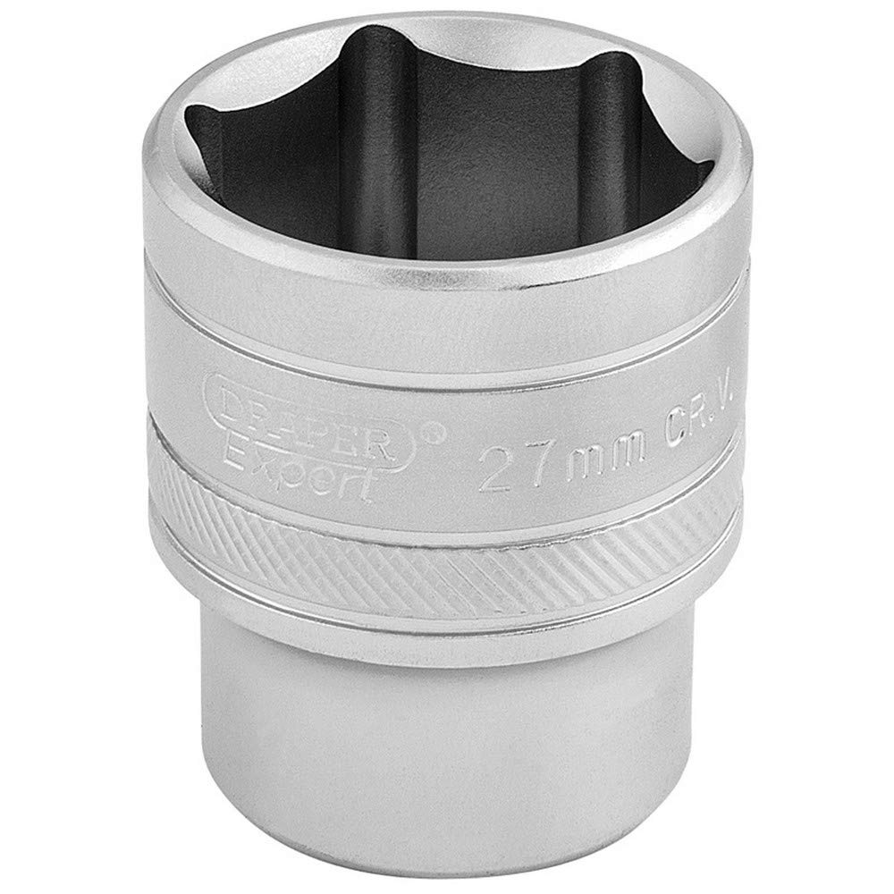 Draper16618 1/2" Square Drive 6 Point Socket, 27mm Size