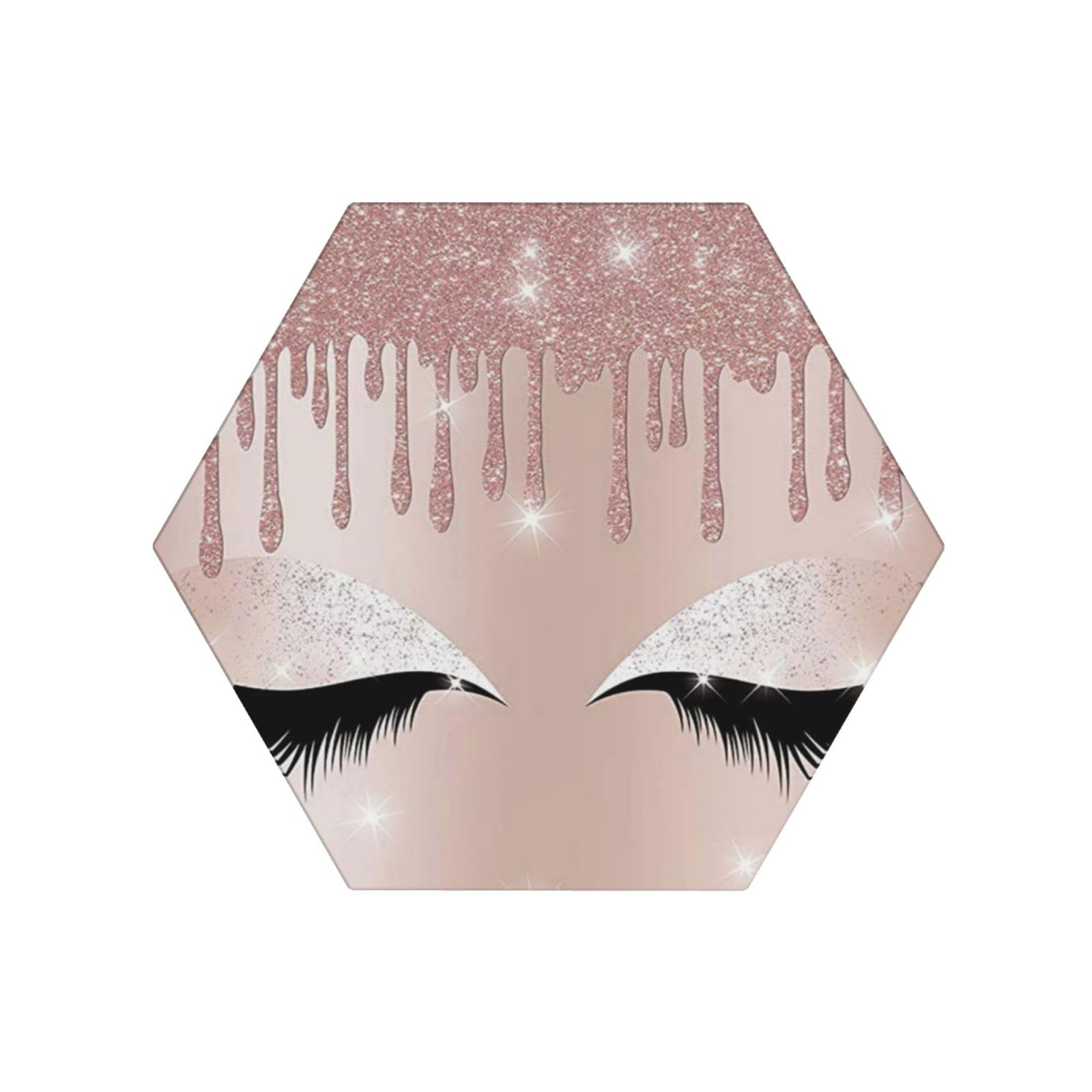 Dessous de verre en céramique absorbant avec support métal or rose