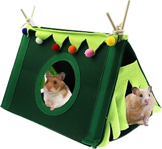 Guinea Pig Hideout Tunnel, Accessories Toys, Pet Small Animal Tunnel House for Rat Mice Rabbits, Ferrets, Chinchillas, Hedgehog, Play Tube Toys Cozy Hamster Felt Tent House Bed Cave