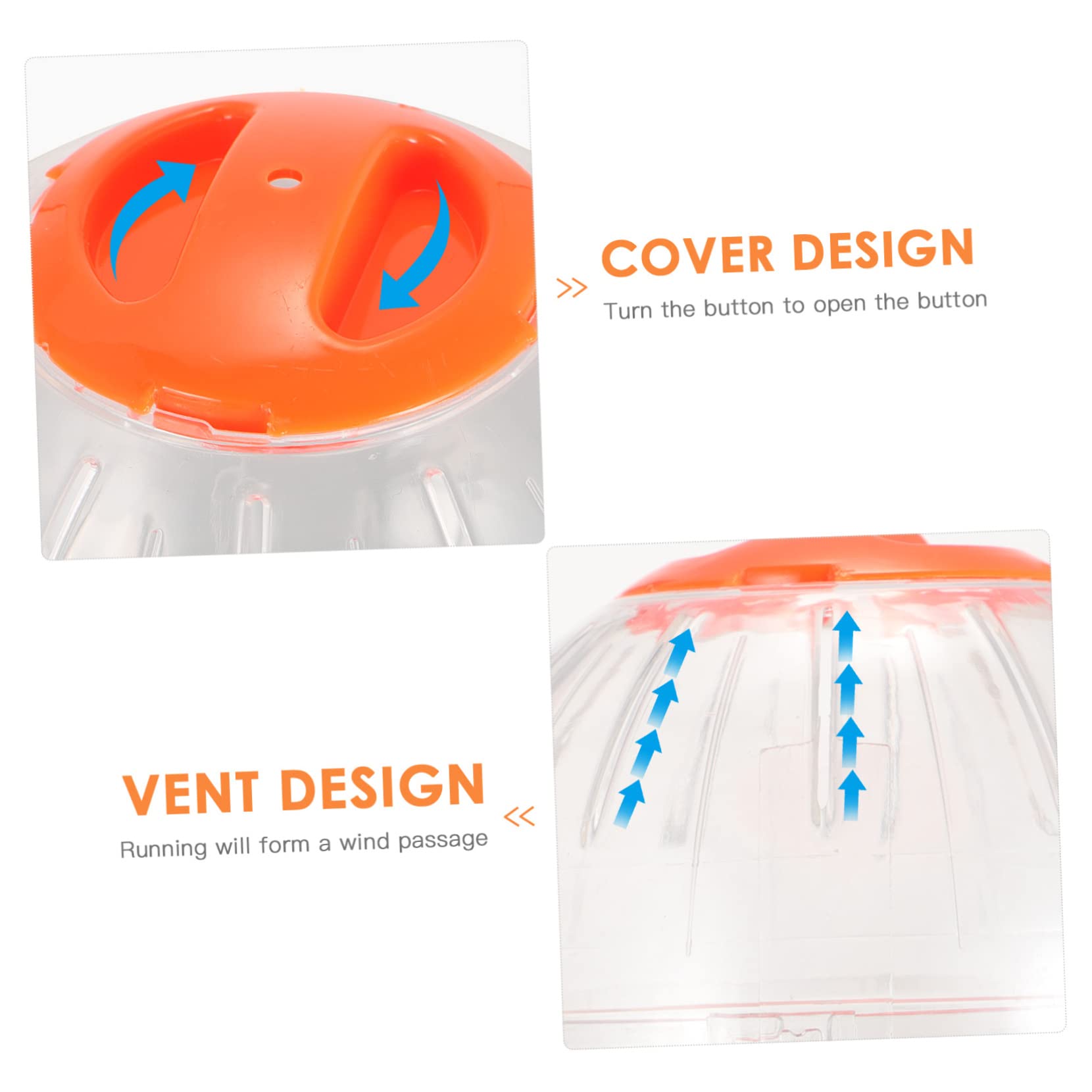 minkissy 2stücke Hamster Spielzeug Laufball Für Kleintiere Sicherer Robuster Für Gesunde Bewegung Und Spaß Geeignet Für Hamster Eichhörnchen Und Andere Haustiere Orangefarben -frei