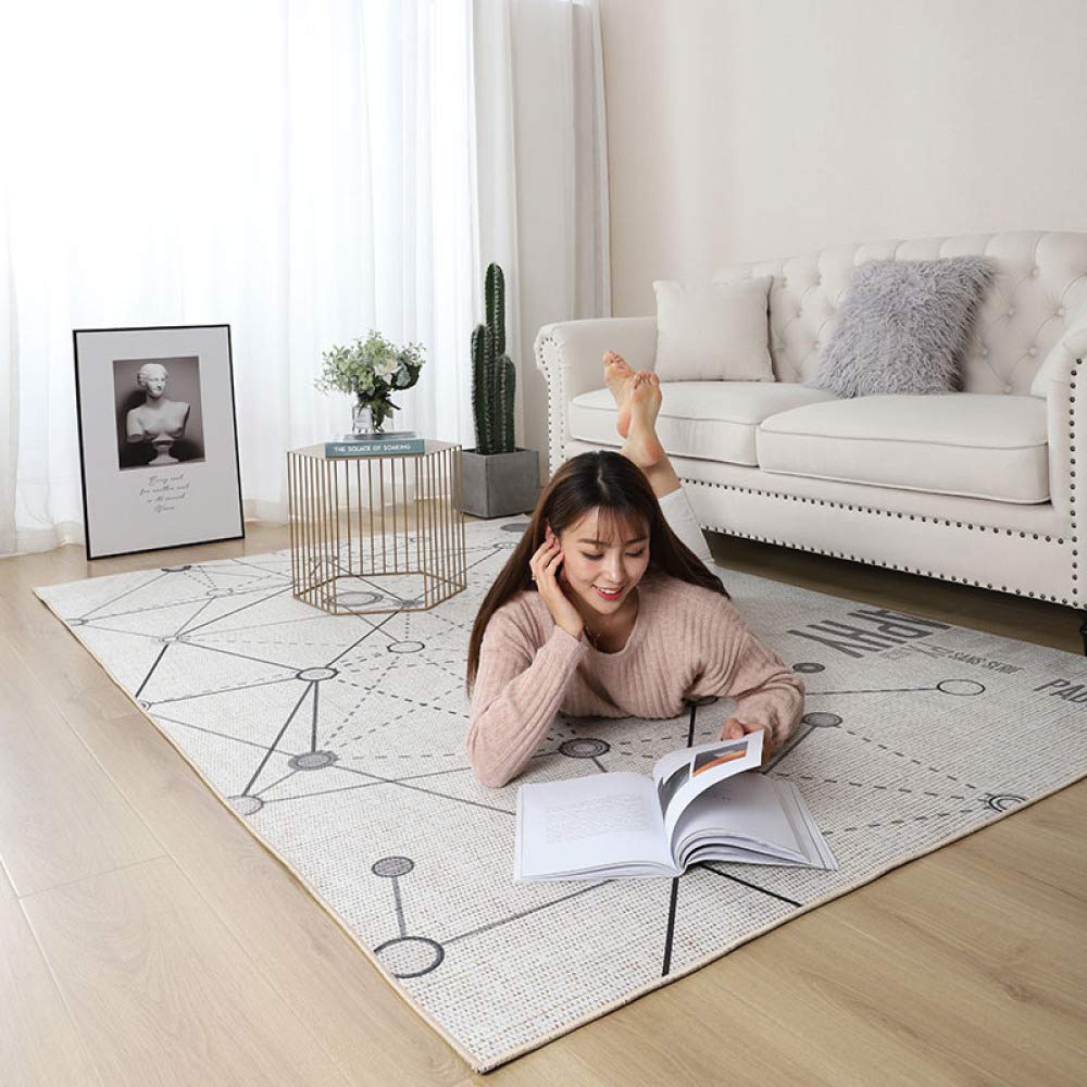 Tapis imprimé 3D salon Petit et Frais Maison table basse 80x120cm