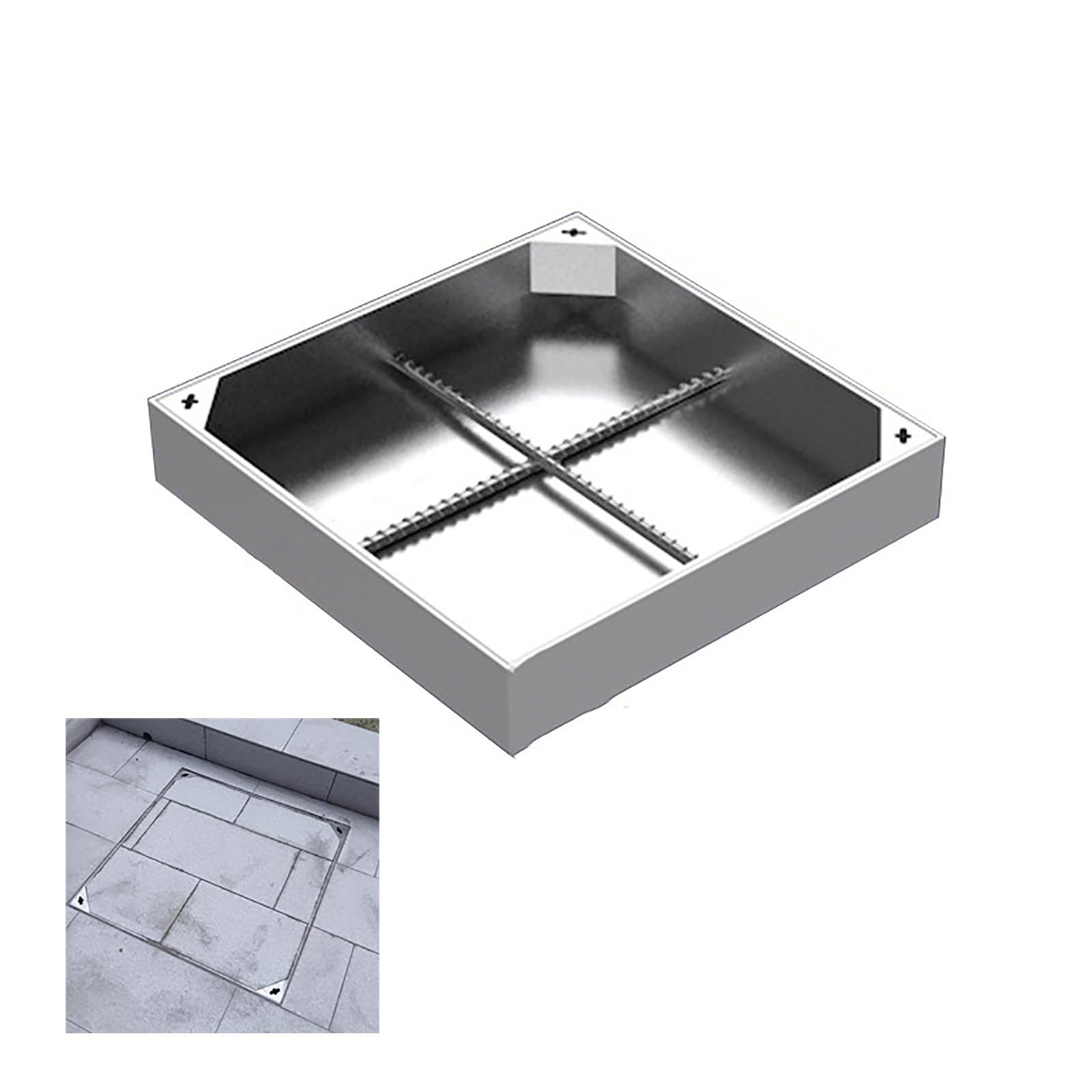 Grille extérieure en acier inoxydable pour aménager une cour propre et sèche