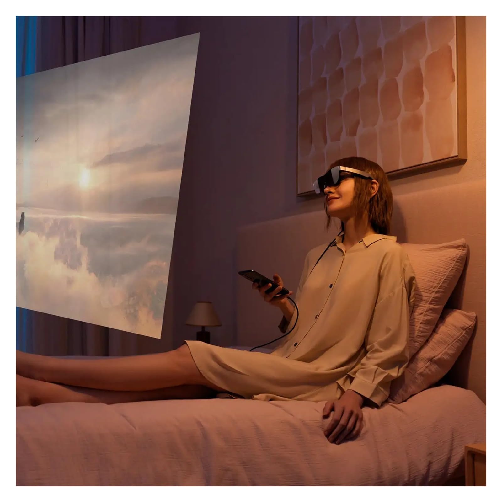 Air2 XR Glasses 201 Inch Micro OLED Screen Display 120Hz Refresh Rate 3D HD Private Cinema AR Glasses VS XREAL Air 2(Standard)
