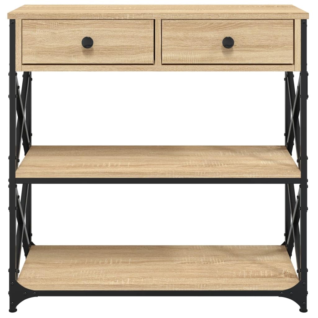 ShGaxin Stół Konsola drewniana Dąb Sonoma 75x28x75 cm, Wejściowy, Wąski przedpokój, Stół kawowy, Meble wejściowe - 834196