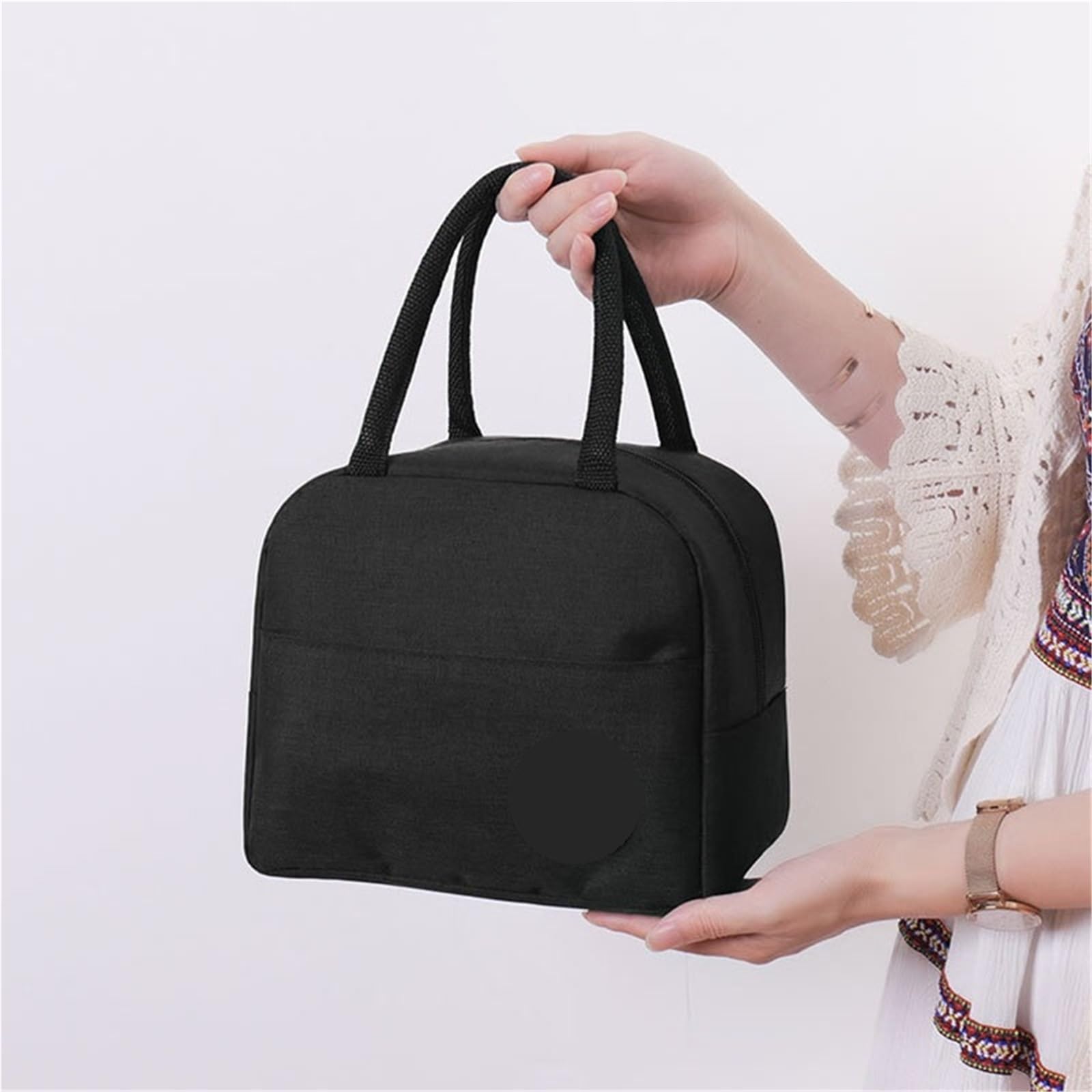 Fiambrera portátil de viaje for Picnic, 2 uds., almacenamiento alimentos, bolsa térmica for desayuno, almuerzo con asa, aislante for mujer y niño Para El Trabajo