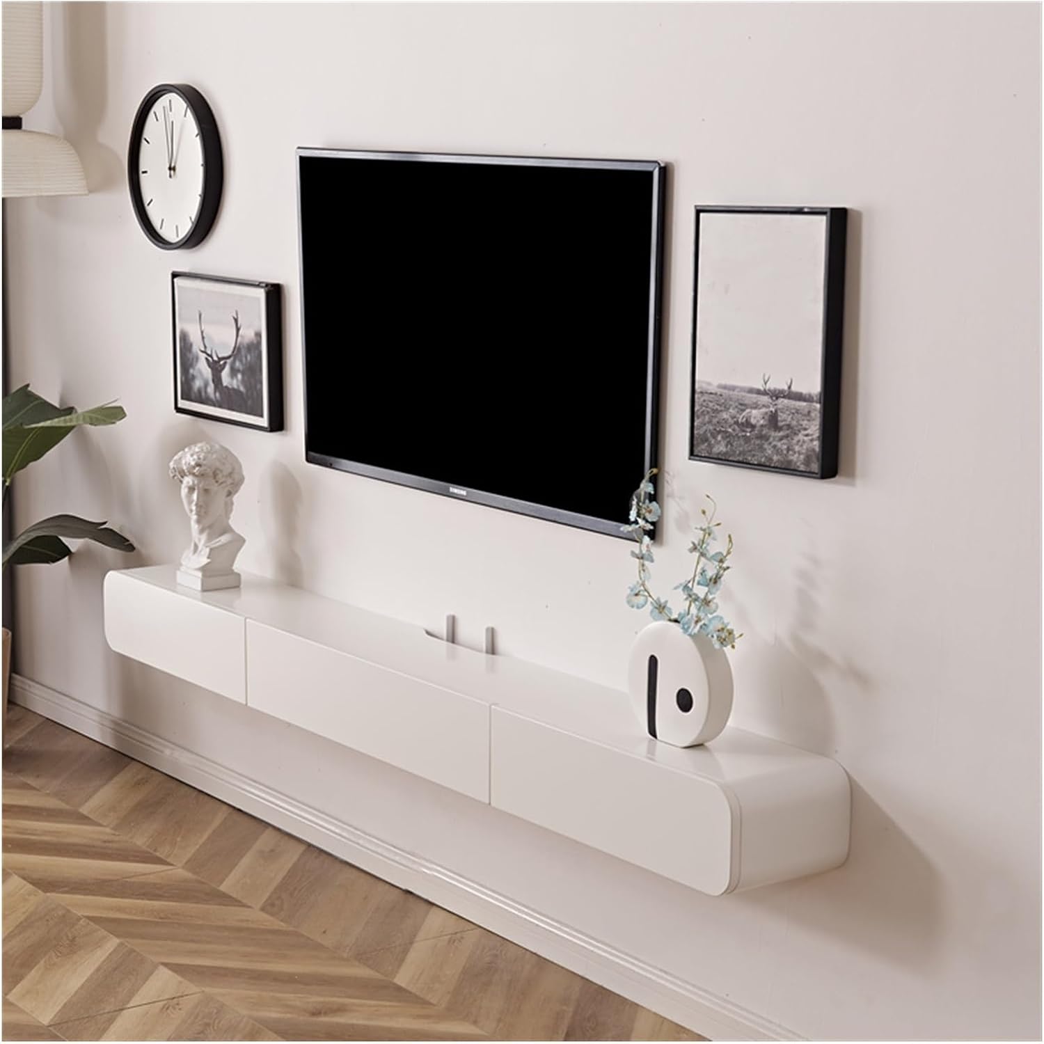 Lowboard Floating TV Stand, Wall Mounted, Media Console, TV