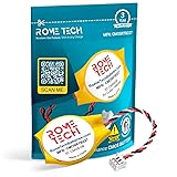 Rome Tech CMOS Battery for Dell Inspiron 1420, 1520, 1521, 1720, 1721 - Laptop Backup BIOS RTC 3V CR2032 with 3 Wire Cable