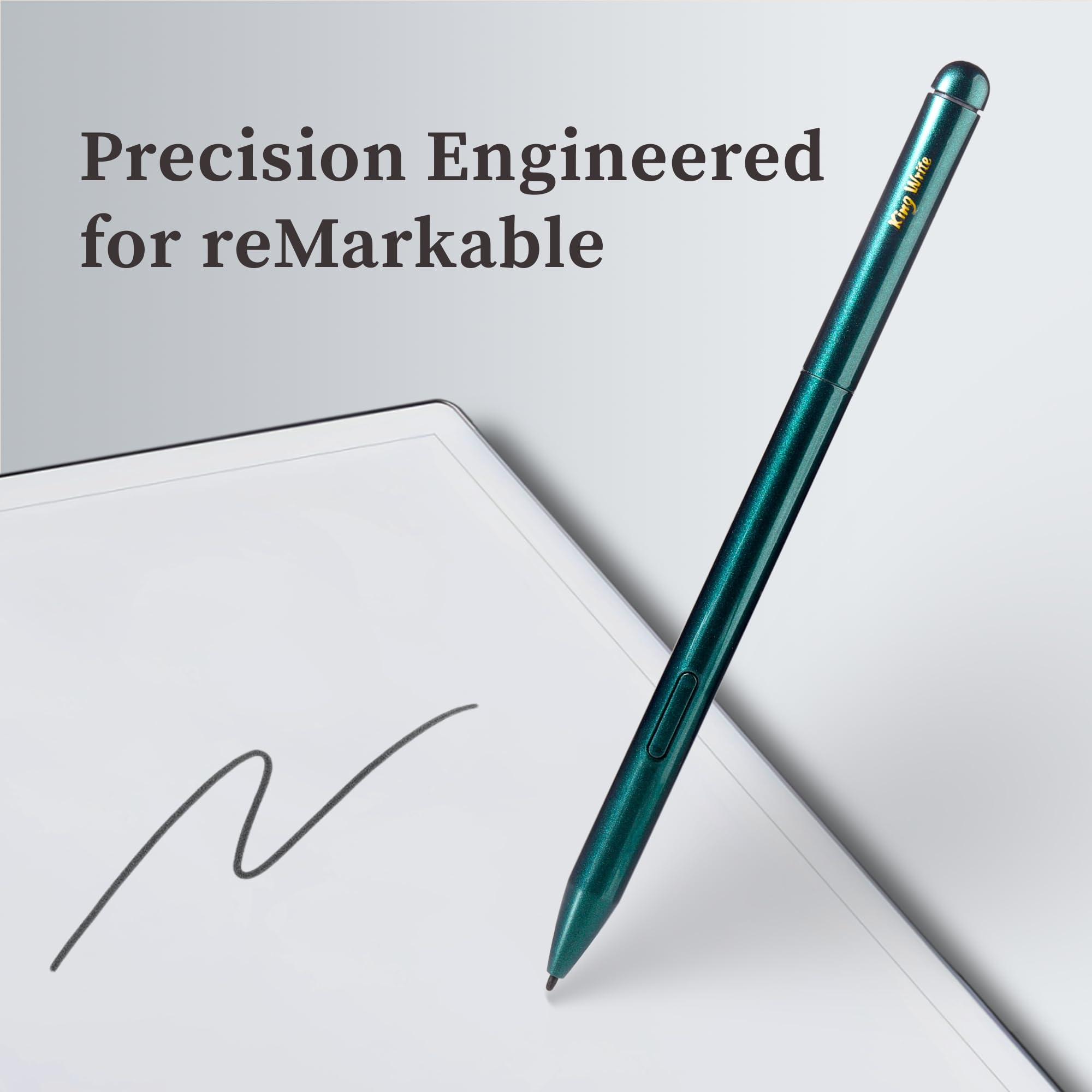 MR05 EMR Stylus Pen für Kindle Scribe & Remarkable 2, Grün | Batteriefreier EMR Stylus mit digitalem Radiergummi, 4096 Druckstufen, Handflächenabweisung und 10 Ersatzspitzen.
