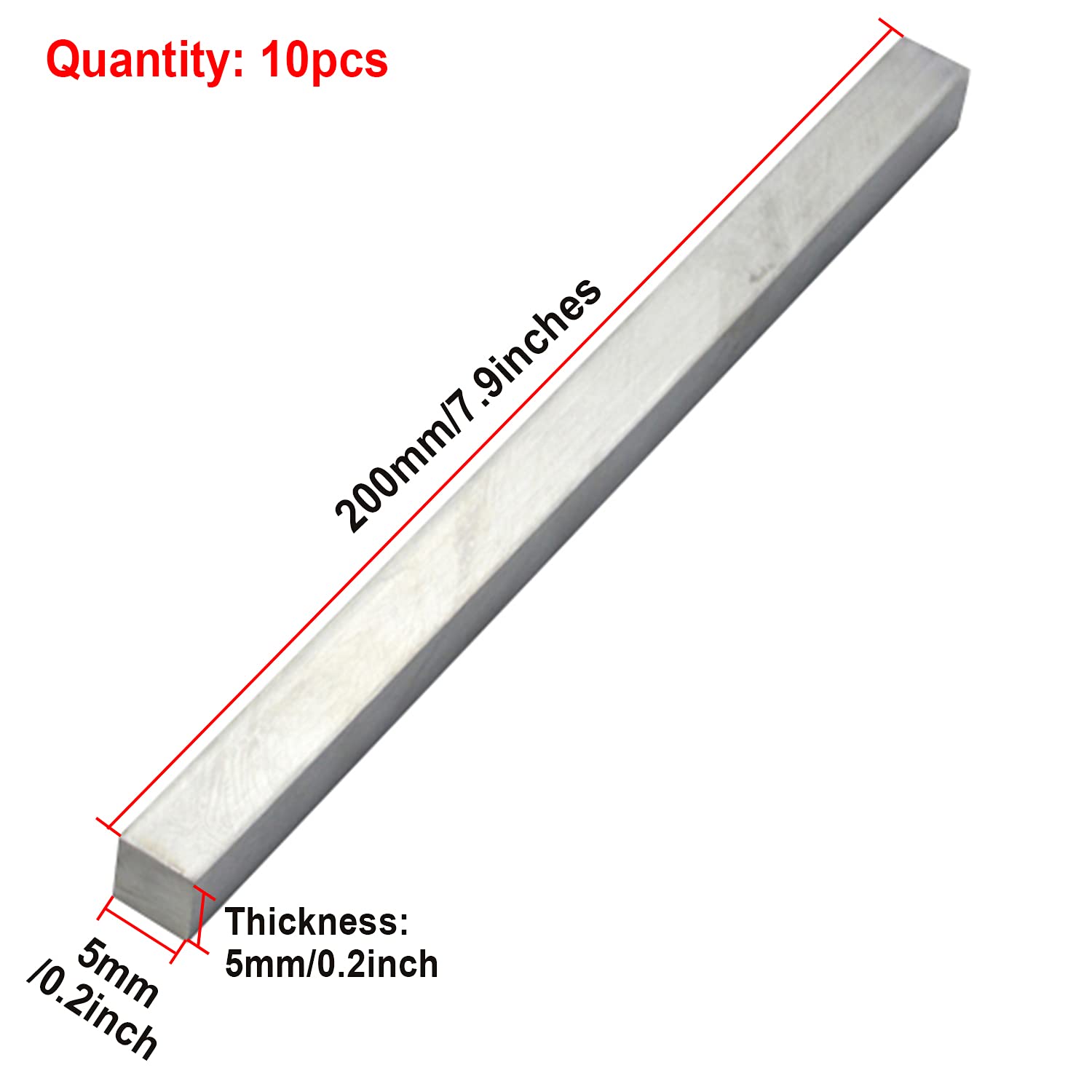 Aluminum Round Rod Diameter 0.8