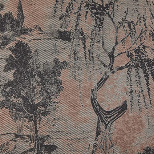 Hiend Accents Pastoral Jacquard 3 Piece Duvet Cover Set With Pillow Shams, Super King, Rose Metallic Tree Floral Abstract Pattern, Modern Style Luxury Bedding Set, 1 Comforter Cover, 2 Pillowcases #TOP1