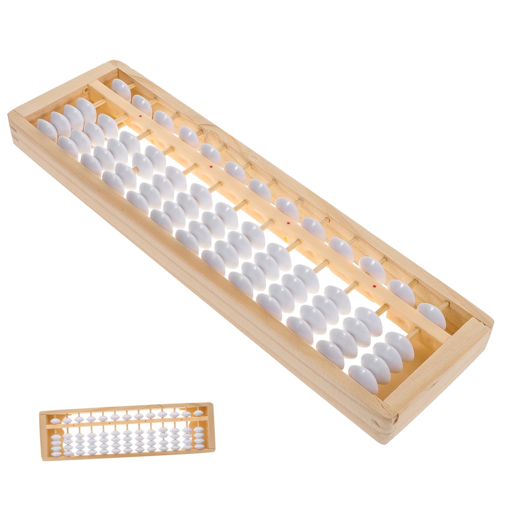 HANABASS Ábaco Aritmético de Madera con 13 Niveles y 5 Cuentas | 1 Pieza, para Estudiantes y Niños, Ligero y Seguro para Uso, Educación Matemática Temprana y Kindergarten Color Aleatorio