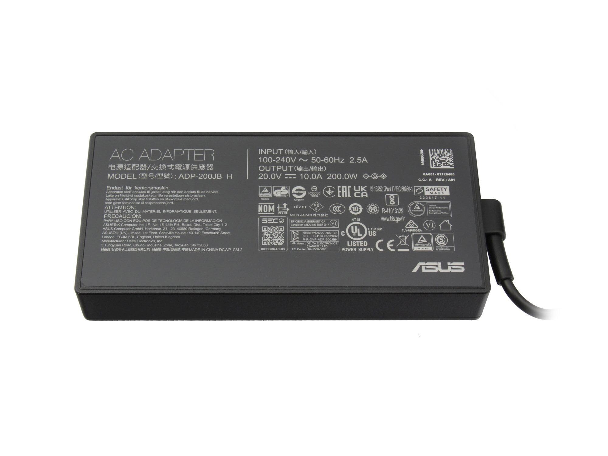 Asus TUF Gaming Dash F15 FX517ZR Original Chargeur 200 Watt