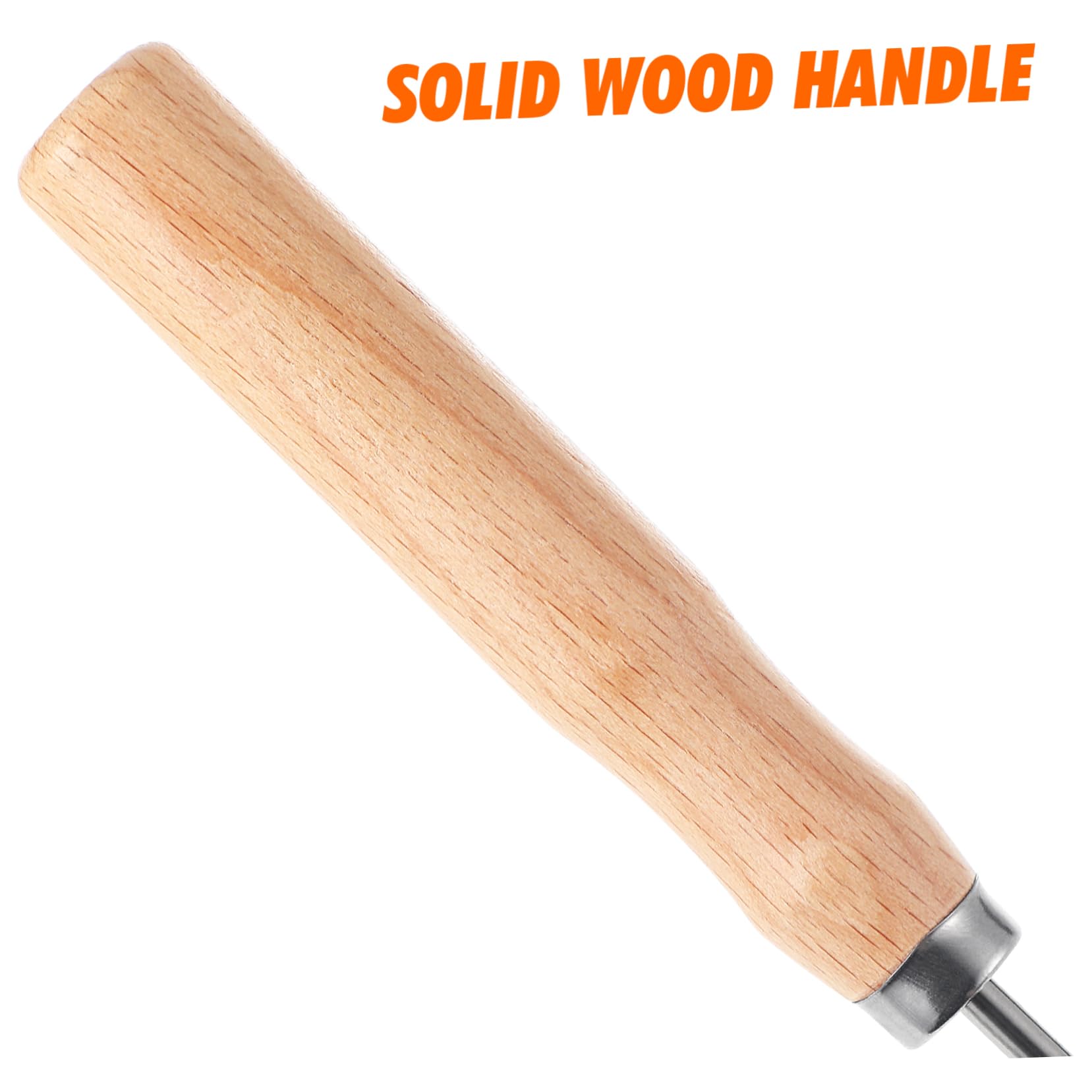 Mestolo da Cucina per Friggere Manico in Legno Leggero e Portatile, Utensile in Lega di Alluminio Argento per Ristoranti e Preparazione di Cibi Fritti