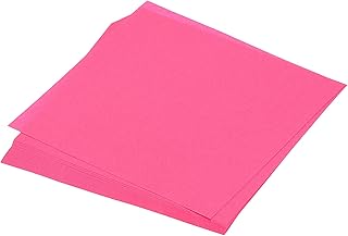 sourcing map 50 hojas de papel de origami de doble cara, color rosa fluorescente, 14 x 14 cm, hoja cuadrada para proyectos de manualidades, principiantes, decoración de regalos