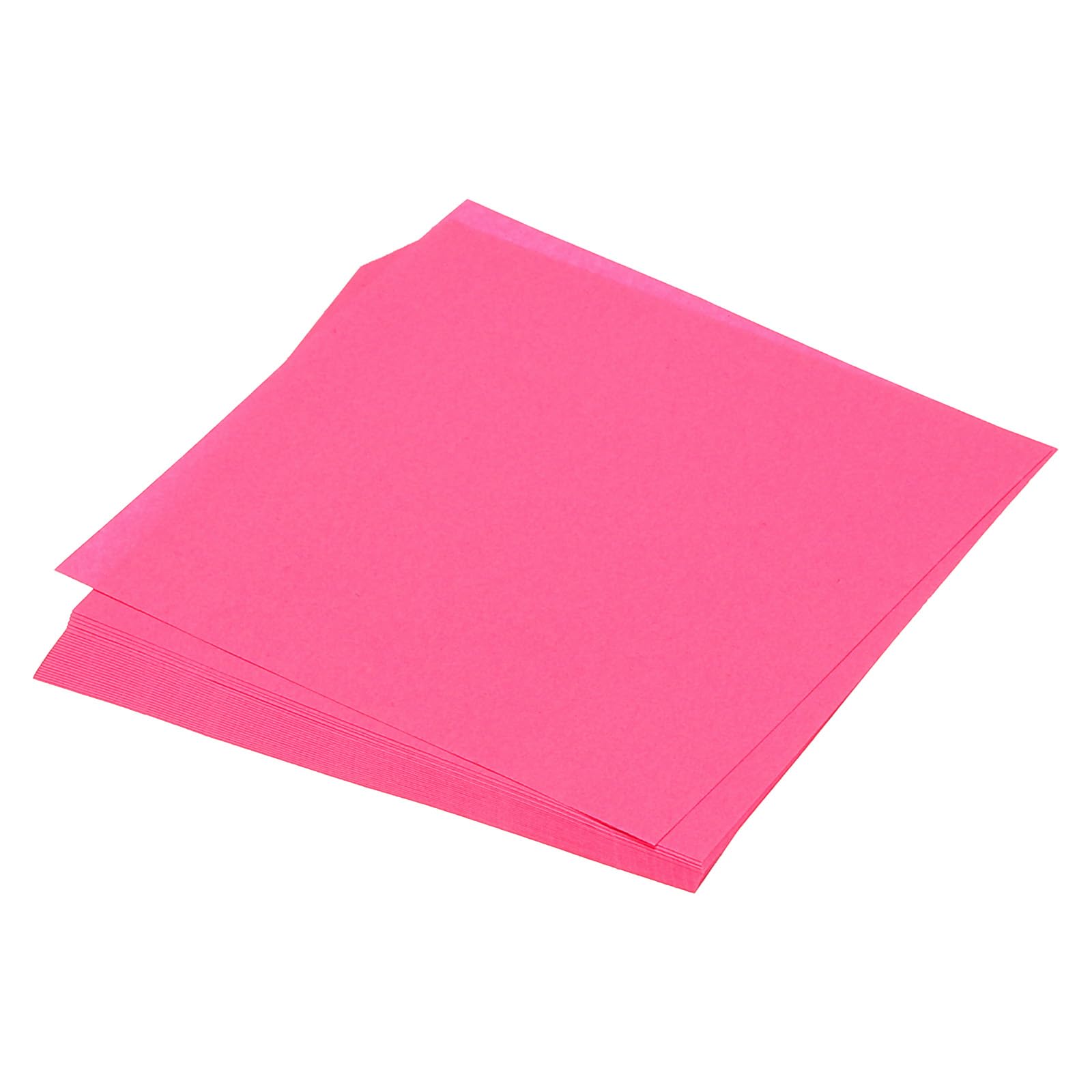 MECCANIXITY 25 Sheet Origami Paper Double Sided Fluorescent Pink 10x10 Inch Square Sheet for Art Craft Project, Beginners, Gifts Decor