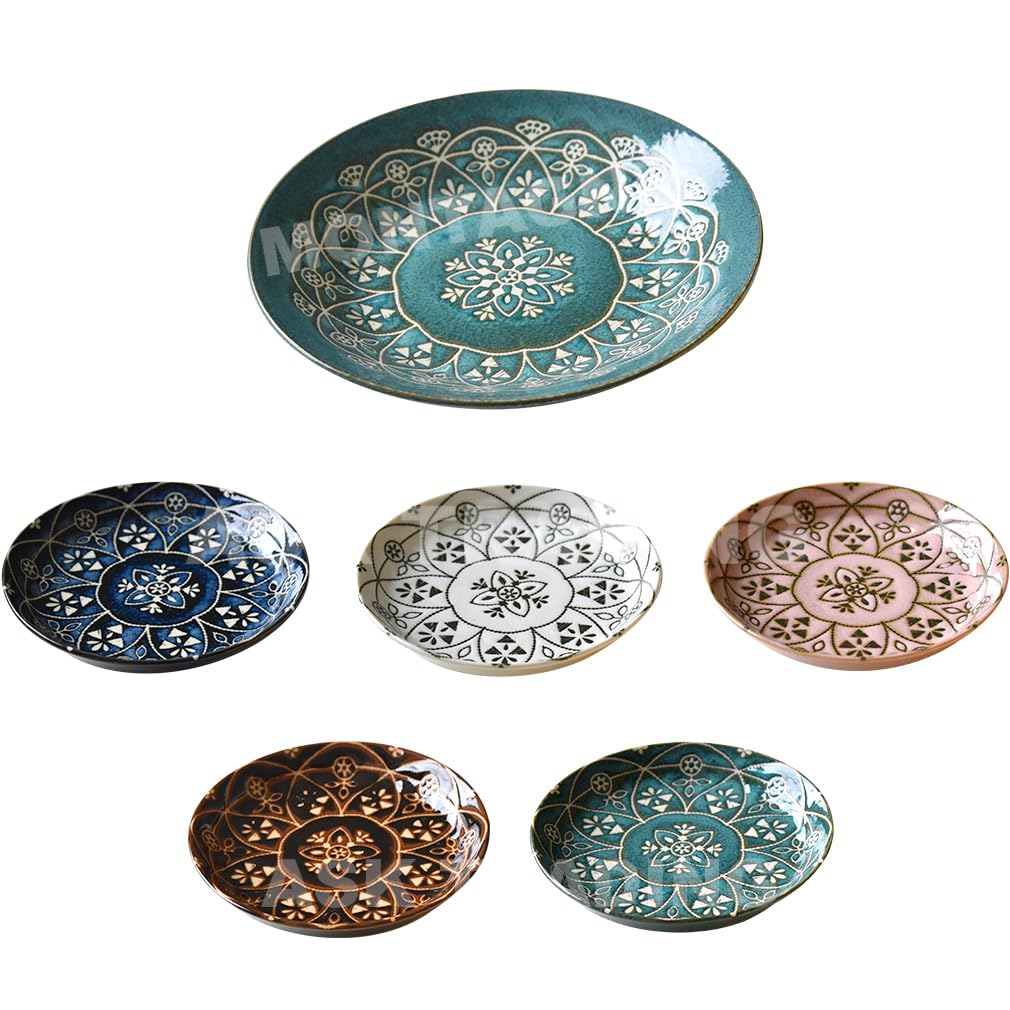 Amazon.co.jp: アンティーク風 モロッカン ディナープレート 6枚セット