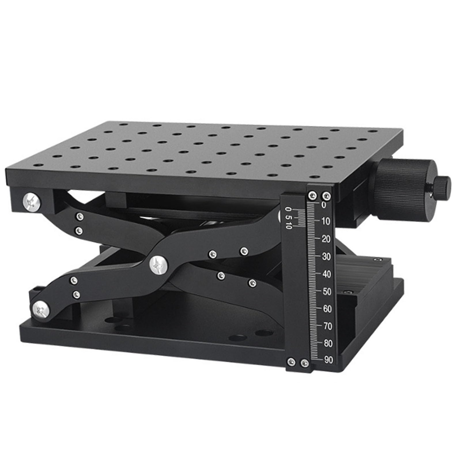 Elevador manual de tijera de eje Z, mesa deslizante de alta precisión, rango de viaje de 60 mm, operación fácil y segura, para reparación de equipos e instrumentos ópticos