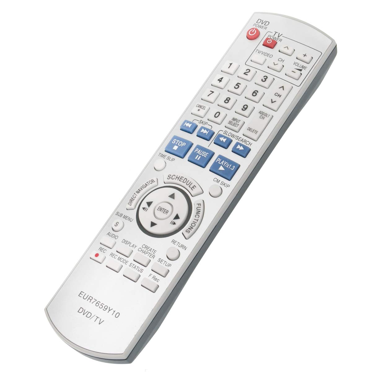 GOUYESHO N2QAYB000780 Télécommande De Rechange Compatible Avec Panasonic Bluray DVD Disc HDD Enregistreur IR6 Compatible Avec DMR-HW120EBK DMR-HWT130EB DMR-HWT230EB DMR-PWT500EC DMR-PWT530EB