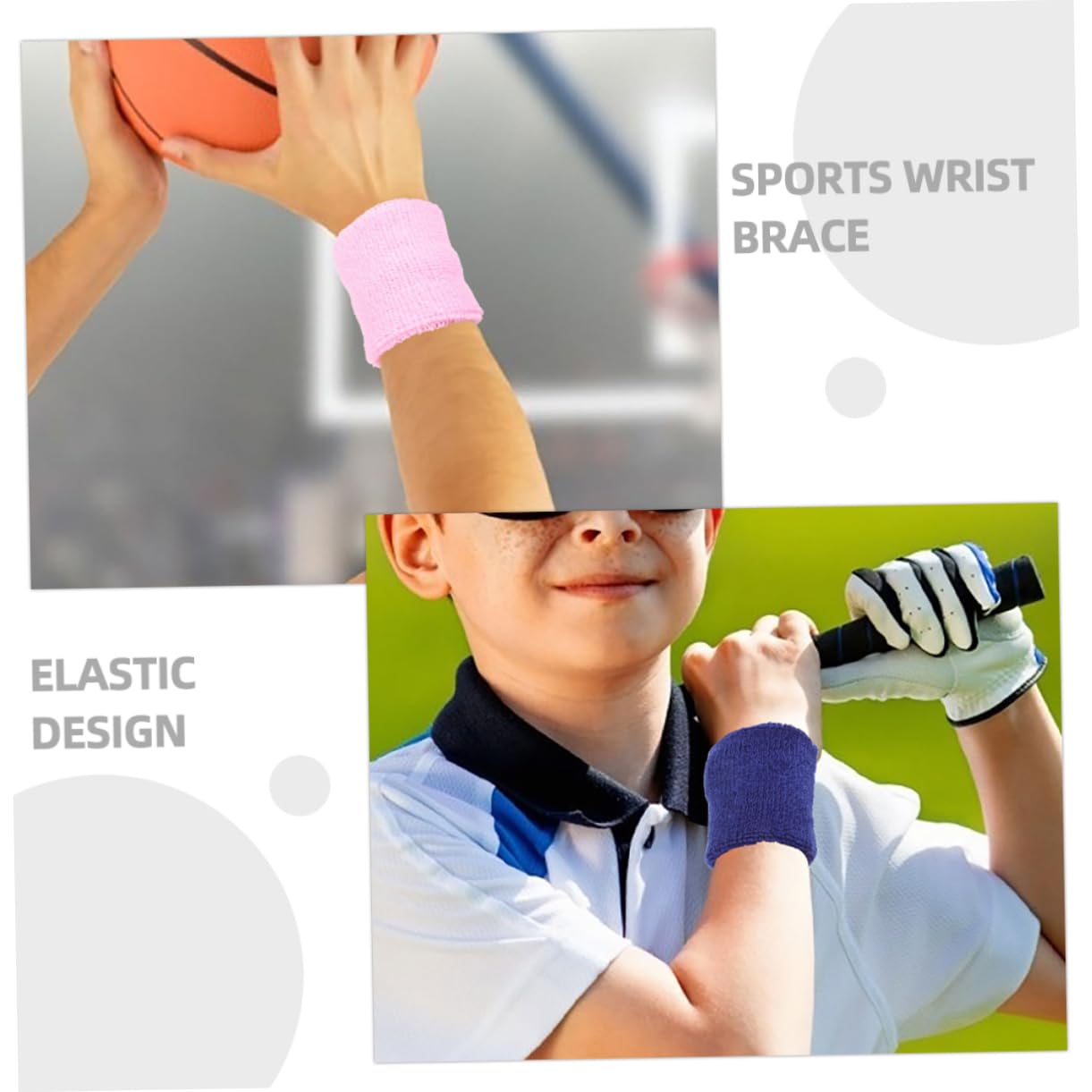 60 Pcs Bracelet pour Enfants Bracelet De Sport Bandes De Poignet Protège-Poignet Bracelet Respirant Attelle De Poignet pour L'Entraînement Bandeau Élasticité Fitness Bande