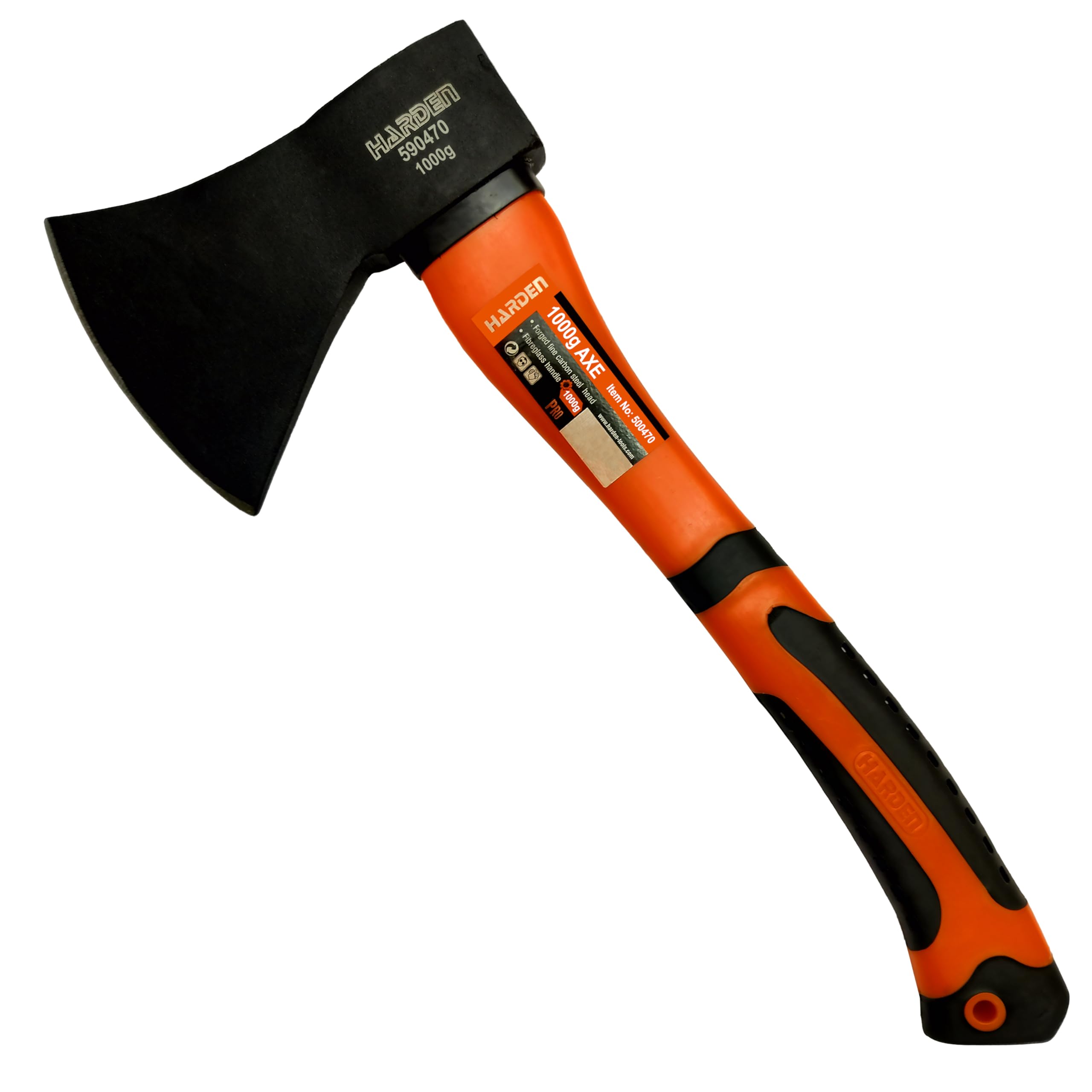 Harden 1000 GMS Axe Carbon Steel Head for Splitting Wood and Camping, Fiberglass Handle with Rubberized Ergonomic Grip - 590470 (B0DBG6NDYZ) Amazon Price History, Amazon Price Tracker