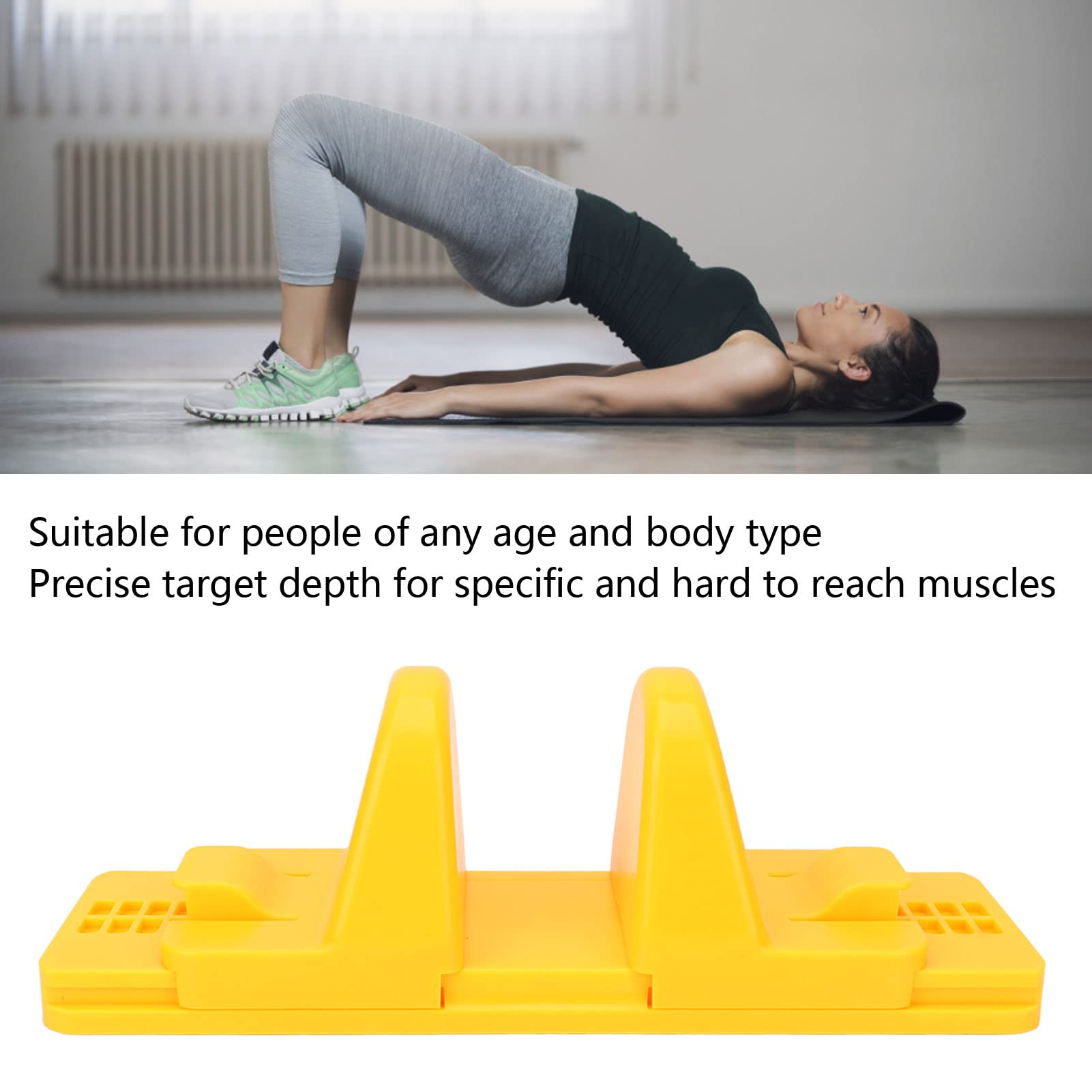 Fyearfly Psoas Release Tool 2er Set, Einstellbares Triggerpunkt Massagegerät für Hüfte & unteren Rücken, tiefe Gewebemassage, für Männer & Frauen, gelb
