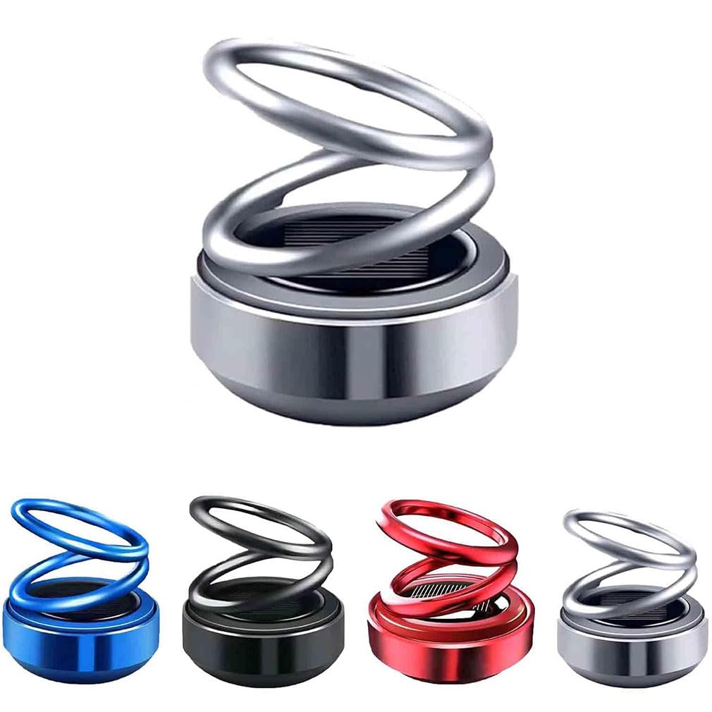 Rayhong Mini Portable Kinetic Heater, Auto Rotating Solar Double Ring Heater for Car (Grey)