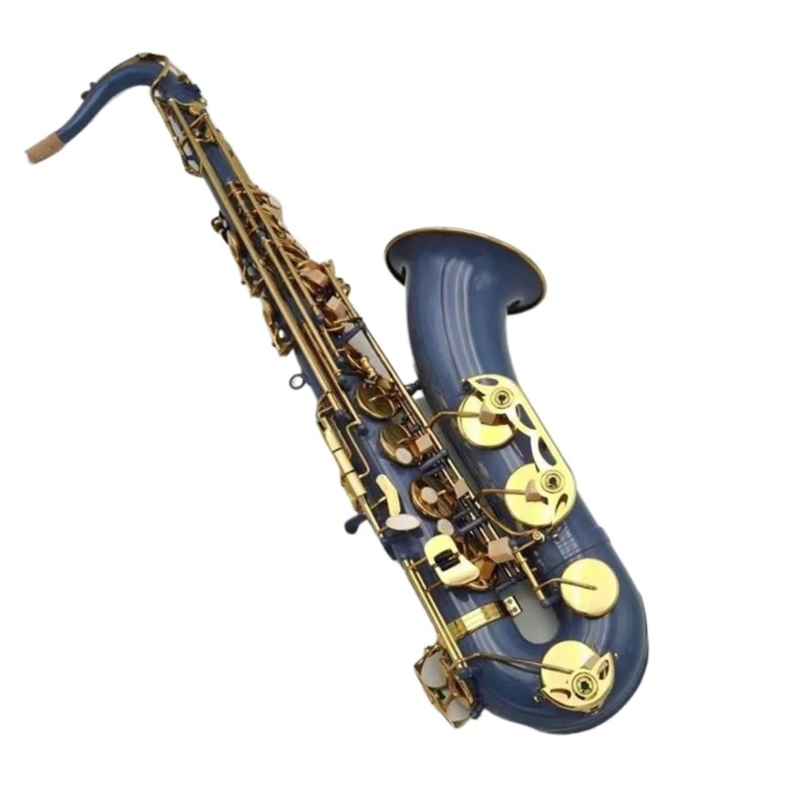Saksofon Saksofon tenorowy złoty lakier profesjonalny saksofon tenorowy z ustnikiem na szyję stroikową (Color : Cloth bag)