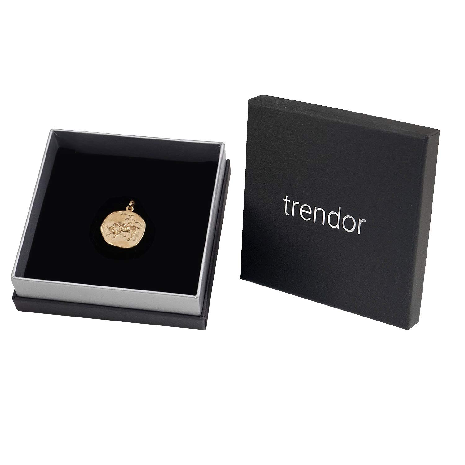 trendor Sternzeichen-Anhänger Stier 333 Gold 16 mm 08725-05 | Anhänger Tierkreiszeichen für Damen, Herren und Kinder, Echtgold,