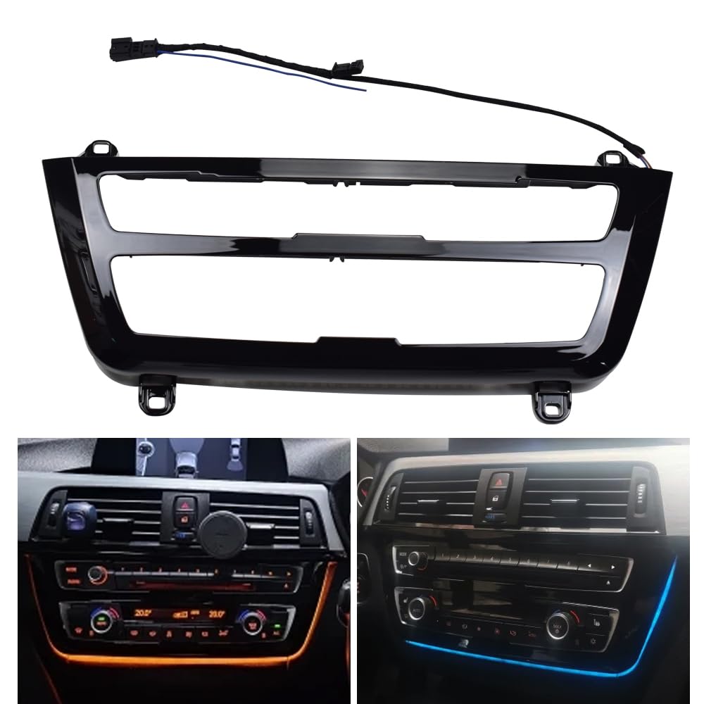 Pannello A/C LED Bicolore Per BMW F30 F31 F32 F34 F36 M3 M4 – Illuminazione Ambiente Arancione/Bianco - 4
