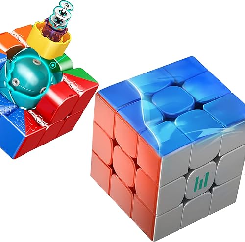 Cubo magnético 3 x 3 Moyu & HuaMeng YS3M Cubo magnético de velocidad, cubo mágico suave 3D rompecabezas juego de viaje juguete Fidget cubo de