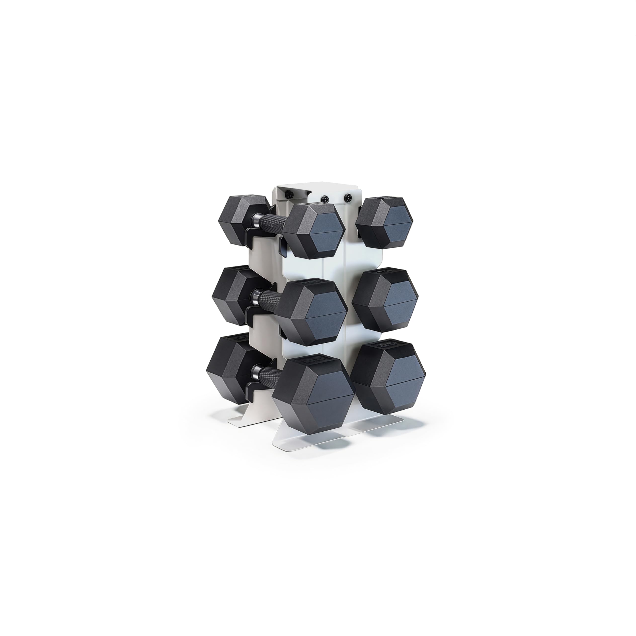 CAP Dumbbell Set with Rack, Rubber Coated Hex Free Weight Set | 100–300 lb Options, Vertical Space-Saving Storage for Home Gym Strength Training