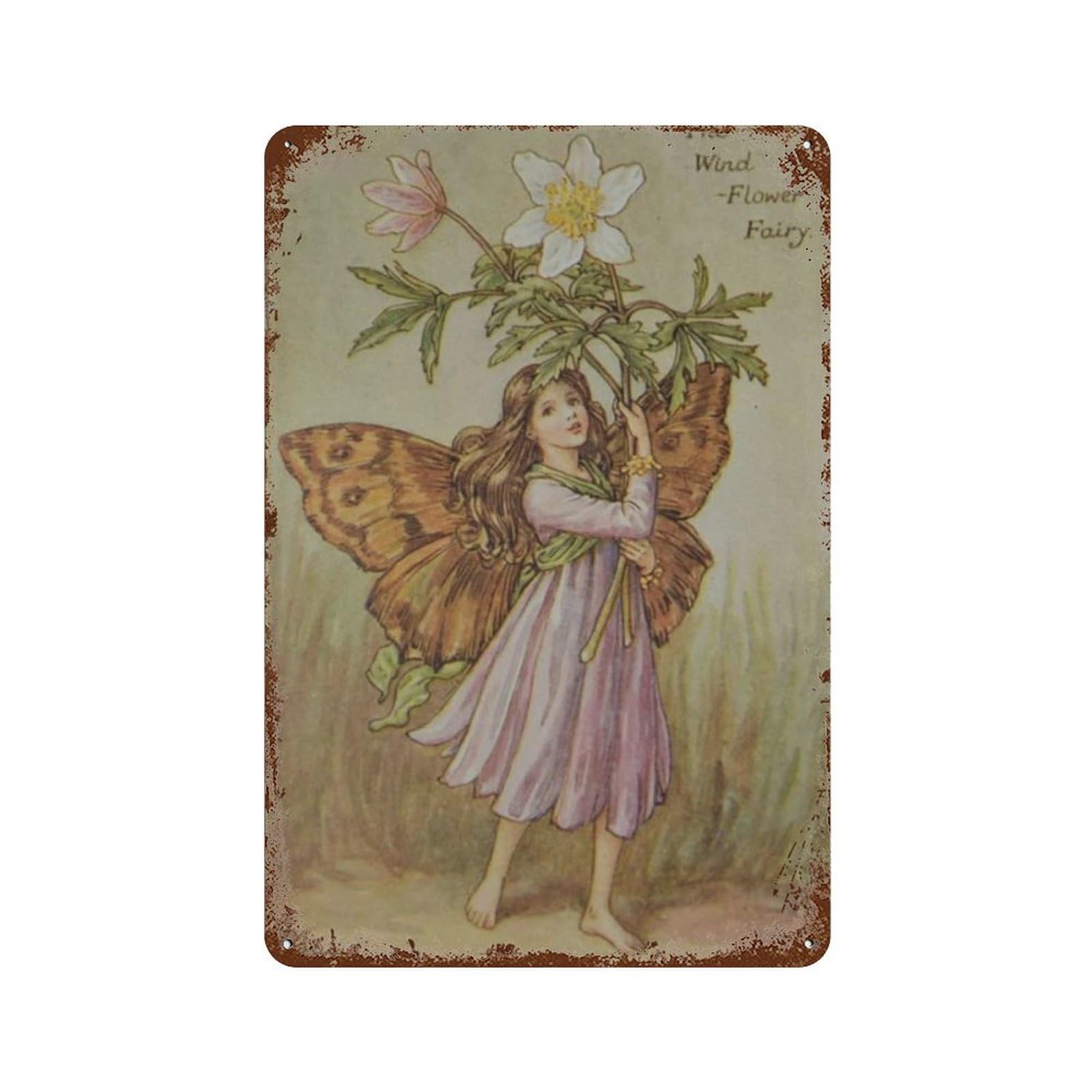 Tin Sign Vintage Wall Decoration Flower Fairy Funny Decorations For Cafe Home House Bar Pubs Restaurants Farm Room(30 x 40 cm)12 x 16 Zoll-611