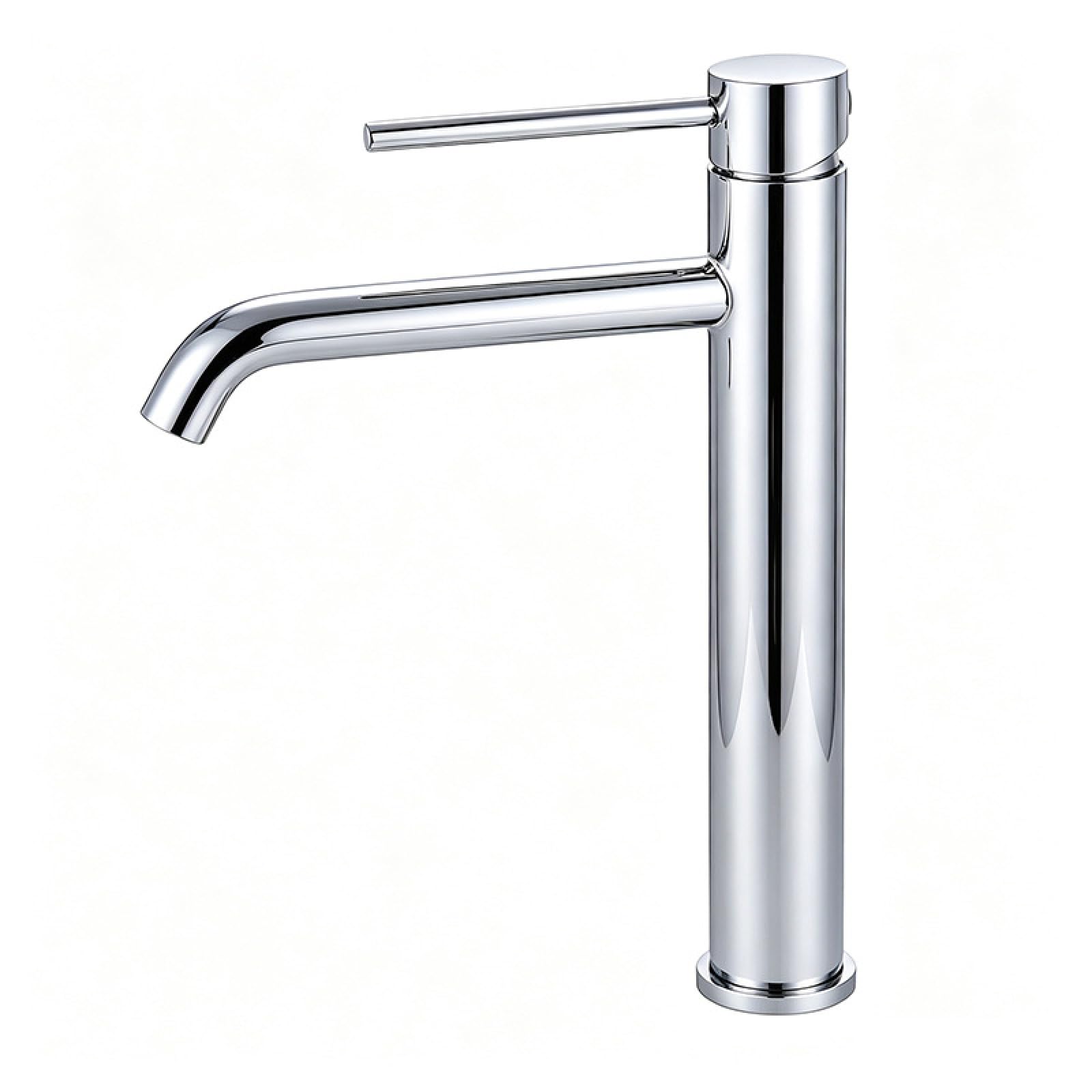 Bathroom Washbasin Hot and Cold Water Faucet, Electroplated and Elevated Model