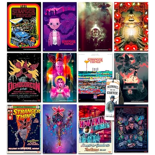 Mejores precios y opiniones de Dibujo stranger things tabla con los diez mejores. 24 Stranger Things - Juego de mini pósteres – Paquete de decoración de habitación con 12 mini Stranger Things Wall Art Posters Plus Stranger Things Bookmark | 6 x 4 pulgadas...