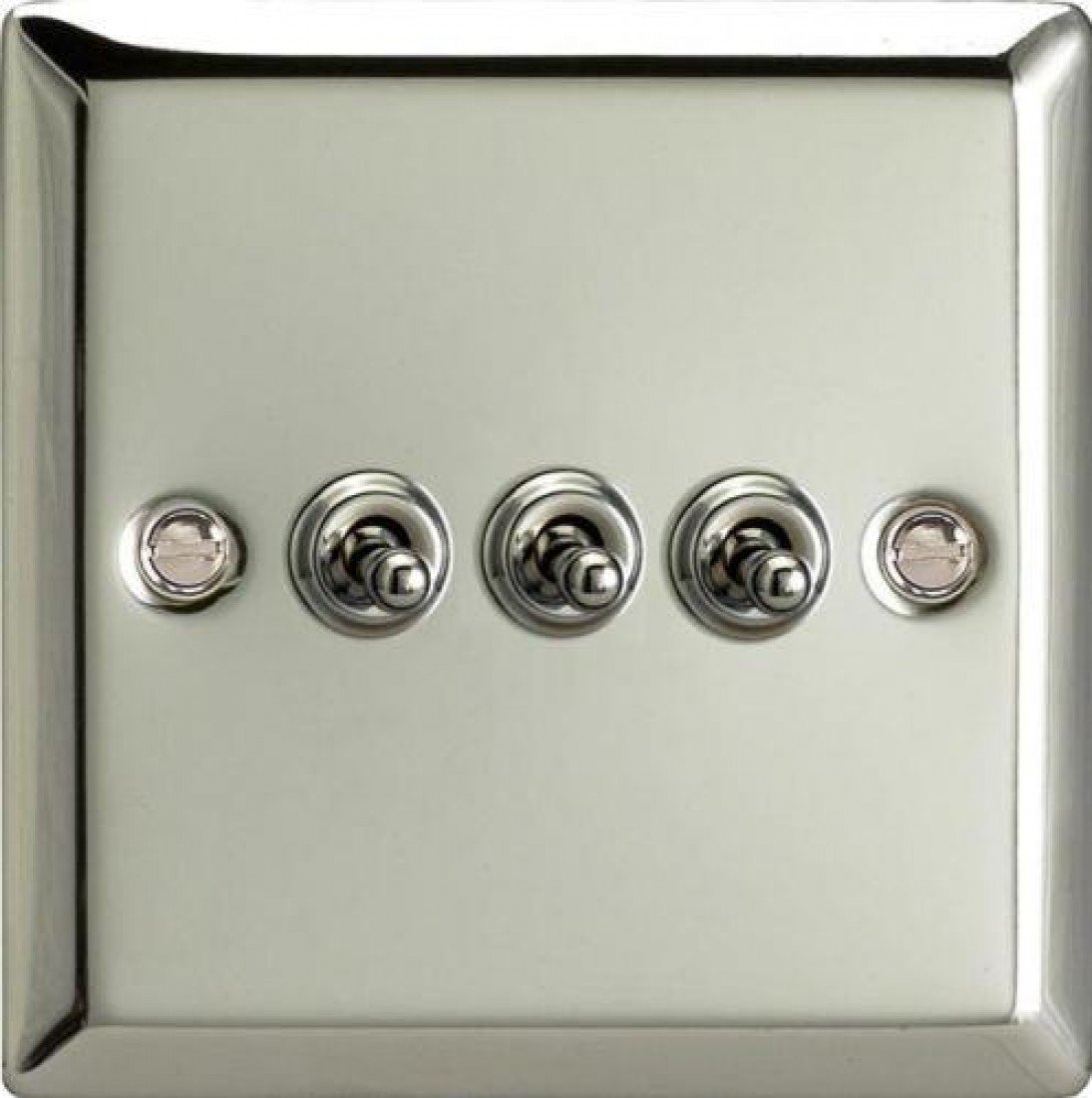 Varilight - 3G 1 or 2W 10A Classic Toggle Switch Chrome - XCT3
