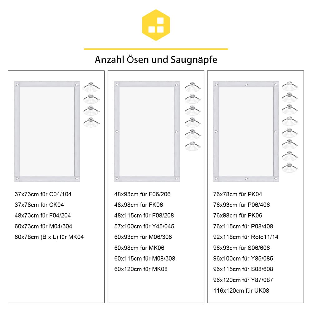 Tenda Oscurante WOLTU Per Lucernari - Con Ventose, Nera 60x115cm, Opacità 100%, No Fori - Foto 5