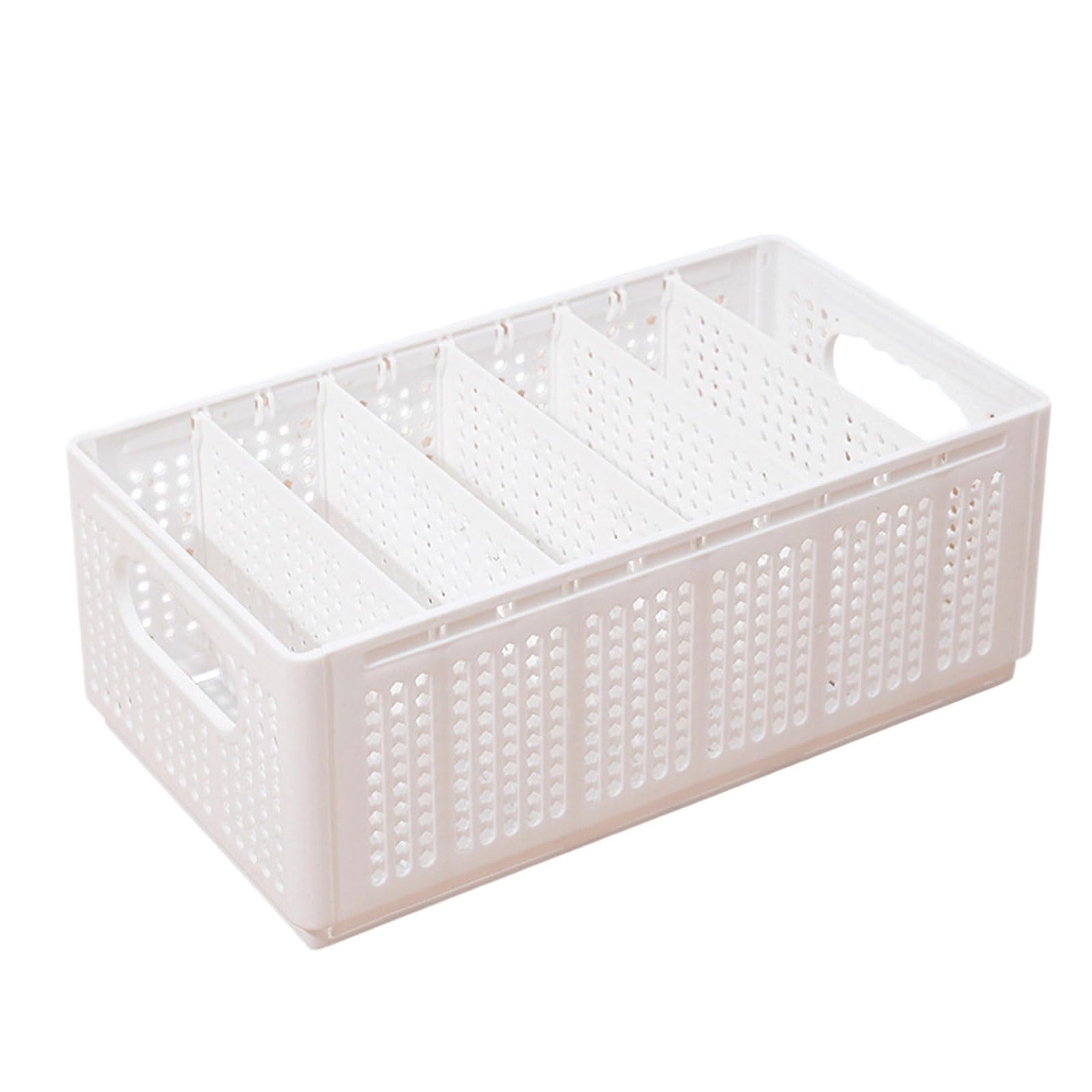 YWLUUOO Japanese Foldable Organiser Bin Sturdy PP Construction Storage Container for Socks Bras Underwear Organization Tool Home Storage Solution