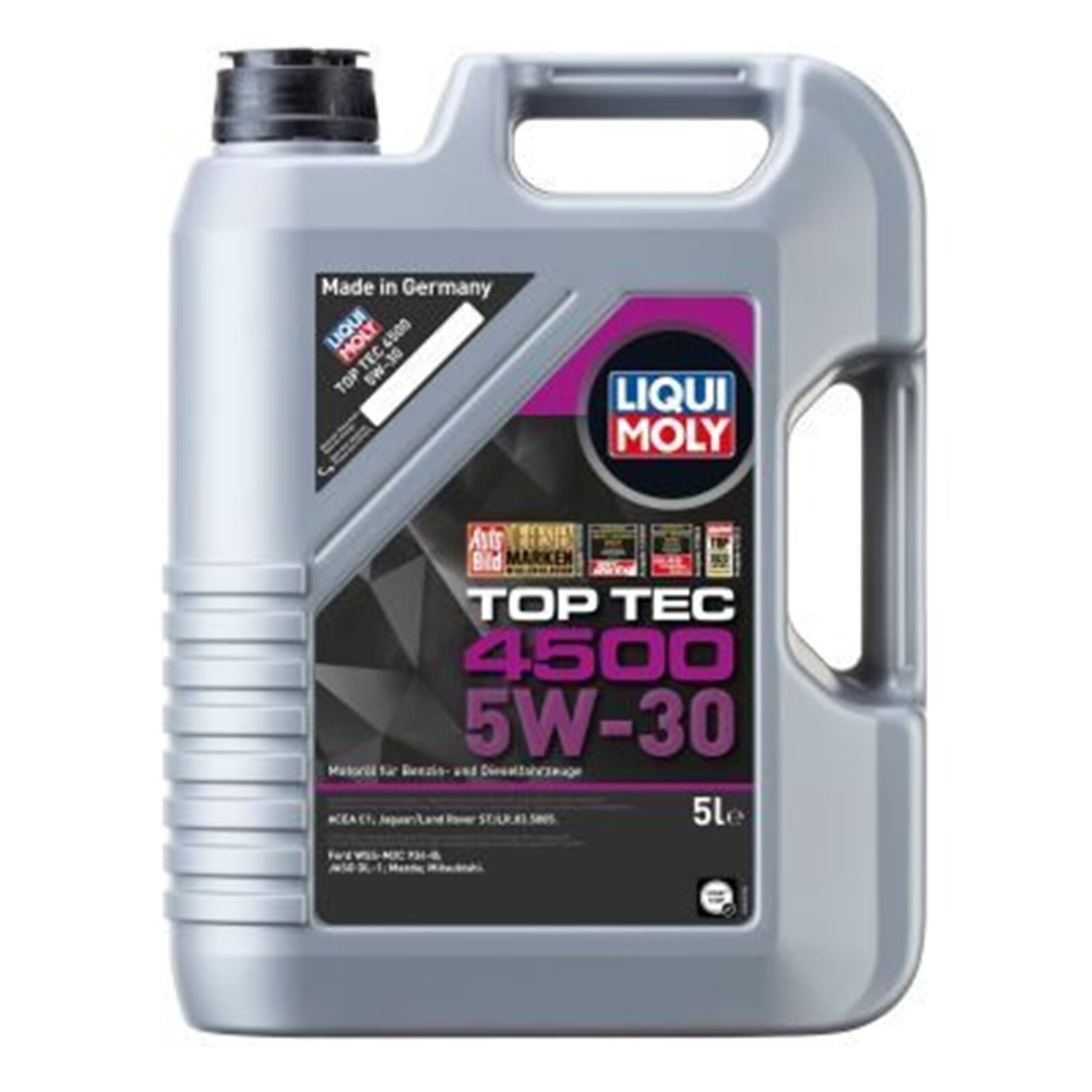 Liqui Moly Top Tec 4500 5W-30 | 5 L | Synthesis Technology Engine Oil | Item No.: 3729, Colourless