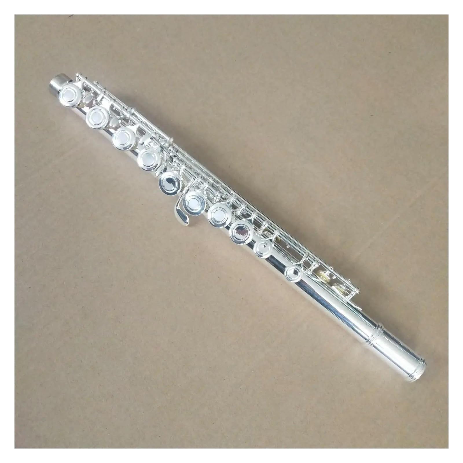 Professionale Flauto Traverso Flauto Con Bocchino Quadrato A 17 Fori Placcato In Nichel Argento Con Custodia E Accessori