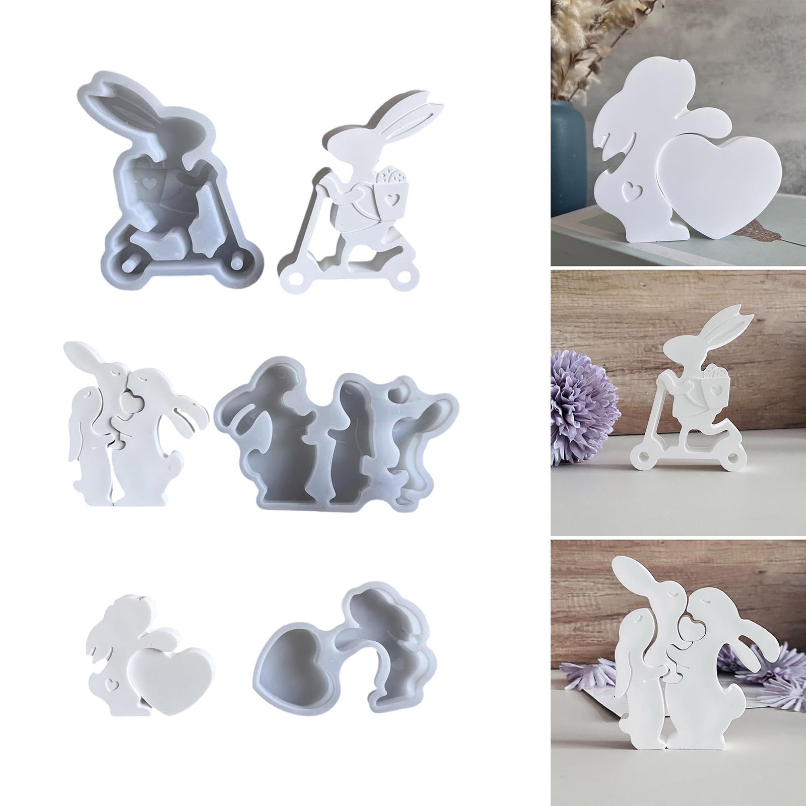 Oeuf De Lapin En Silicone, Moule à Bougie Parfumée, Moule à Lapin De Pâques, Décoration D'intérieur, Fabrication De Bougies De Noël, Cadeau De Pâques, Moule à Plâtre, Moule à Béton