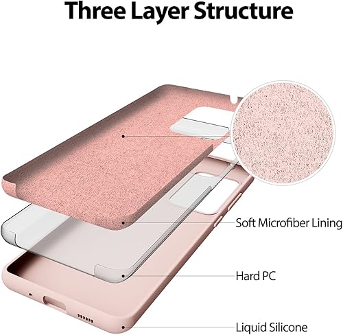 Miniatura 4 de GOOSPERY Funda de silicona líquida para Galaxy S20 Ultra (2020), suave al tacto, protección de cuerpo completo, a prueba de golpes, con forro de