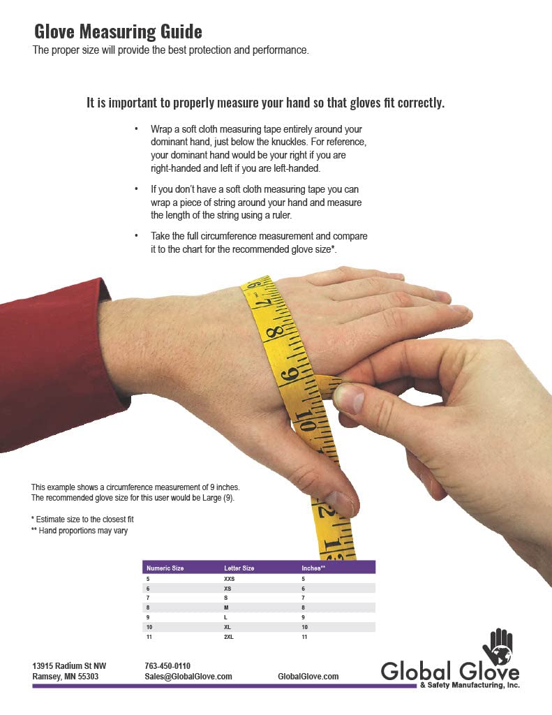 Global Glove 500NFT Tsunami Grip Nitrile Coated Work Gloves, Lightweight Seamless General-Purpose Heavy Duty Gloves, Cut Resistant, Secure Grip, Comfortable Fit, 12 Pairs, X-Large,Black/Grey