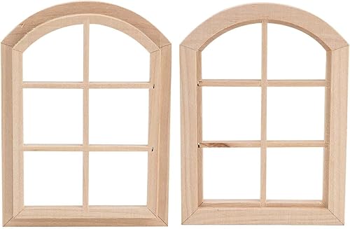 Miniatura 3 de GOTOTOP Casa de muñecas, 2 piezas de madera a escala 1/12, casa de muñecas en miniatura, decoración de casa de muñecas compuesta de madera, 4.1 x