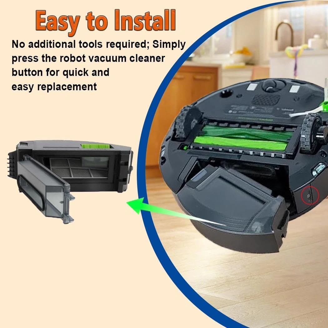 rameng Cestino per Roomba I&E Serie, Contenitore per la Polvere per Robot iRobot Roomba E5 E6 i1 i3 i4 i5 i6 i7/i7+/i8, Ricambio del Contenitore per Polvere per Roomba E5 E6 i1 i3 i4 i5 i6 i7/i7+/i8