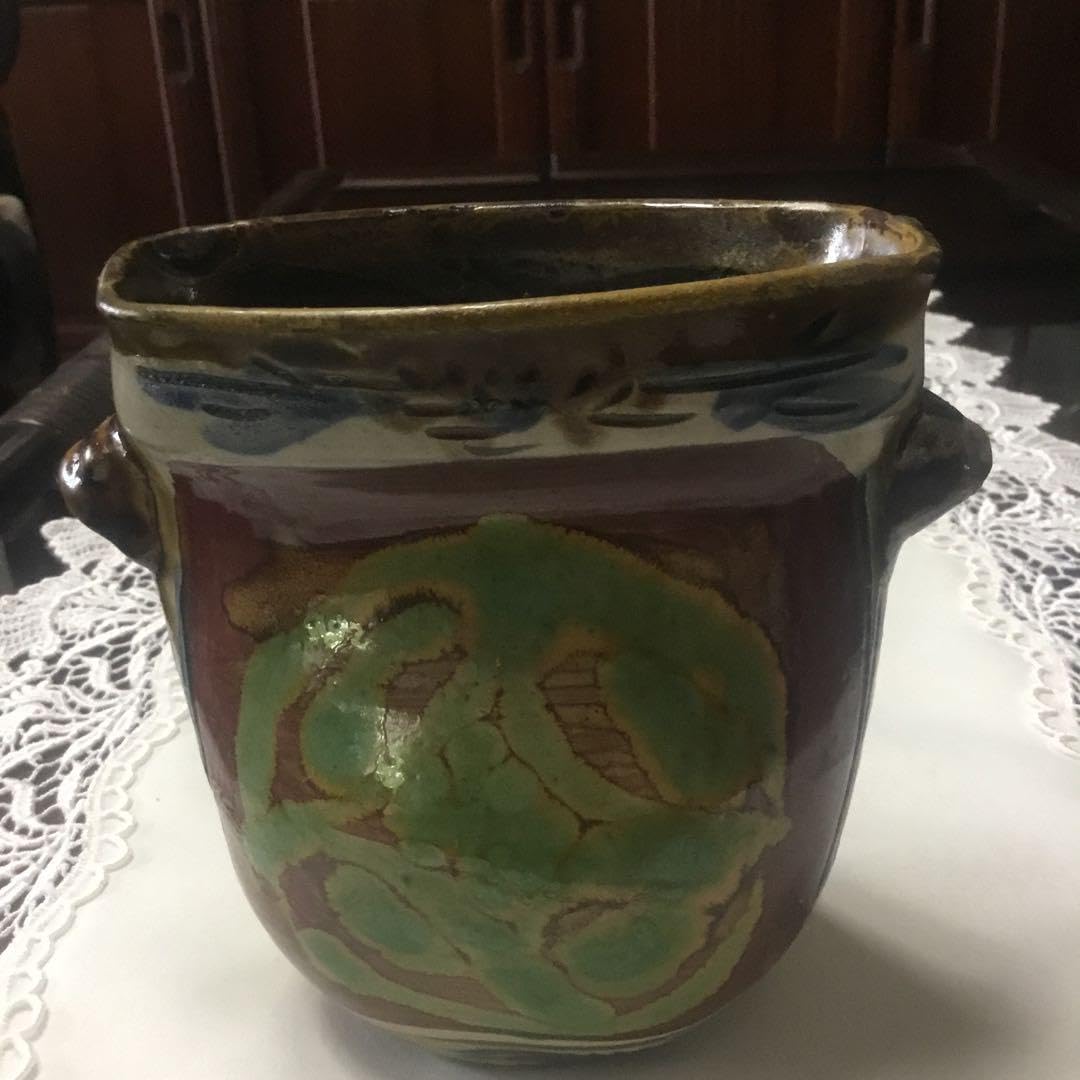 稀な 13代 田原陶兵衛 造 灰被り掛花入 十二代 田原陶兵衛 萩灰