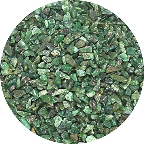 Image of Green Aventurine Crystal Chips Aquarium Gravel Rocks - Green Aventurine Chips Bulk Fish Tank Gravel, Small Tumbled Stone Chips and Tiny Crystals for Decoration (Natural AAA Grade Gemstones)