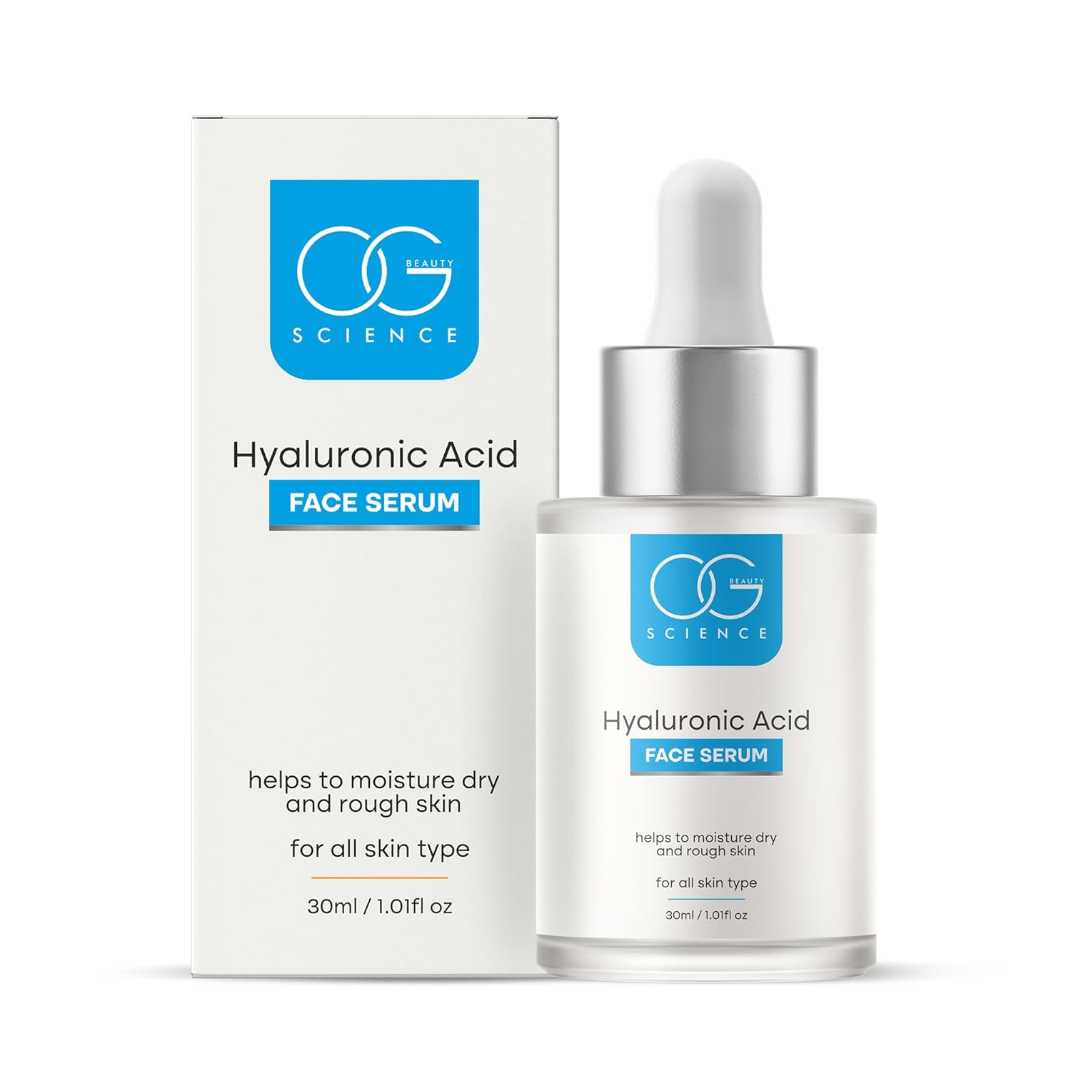 OG BEAUTY Science Hyaluronic Acid Face Serum | Serum for Flawless Radiance | Boosts Skin Hydration | Suitable for All Skin Types | 30 ML OG BEAUTY Science Hyaluronic Acid Face Serum | Serum for Flawless Radiance | Boosts Skin Hydration | Suitable for All Skin Types | 30 ML