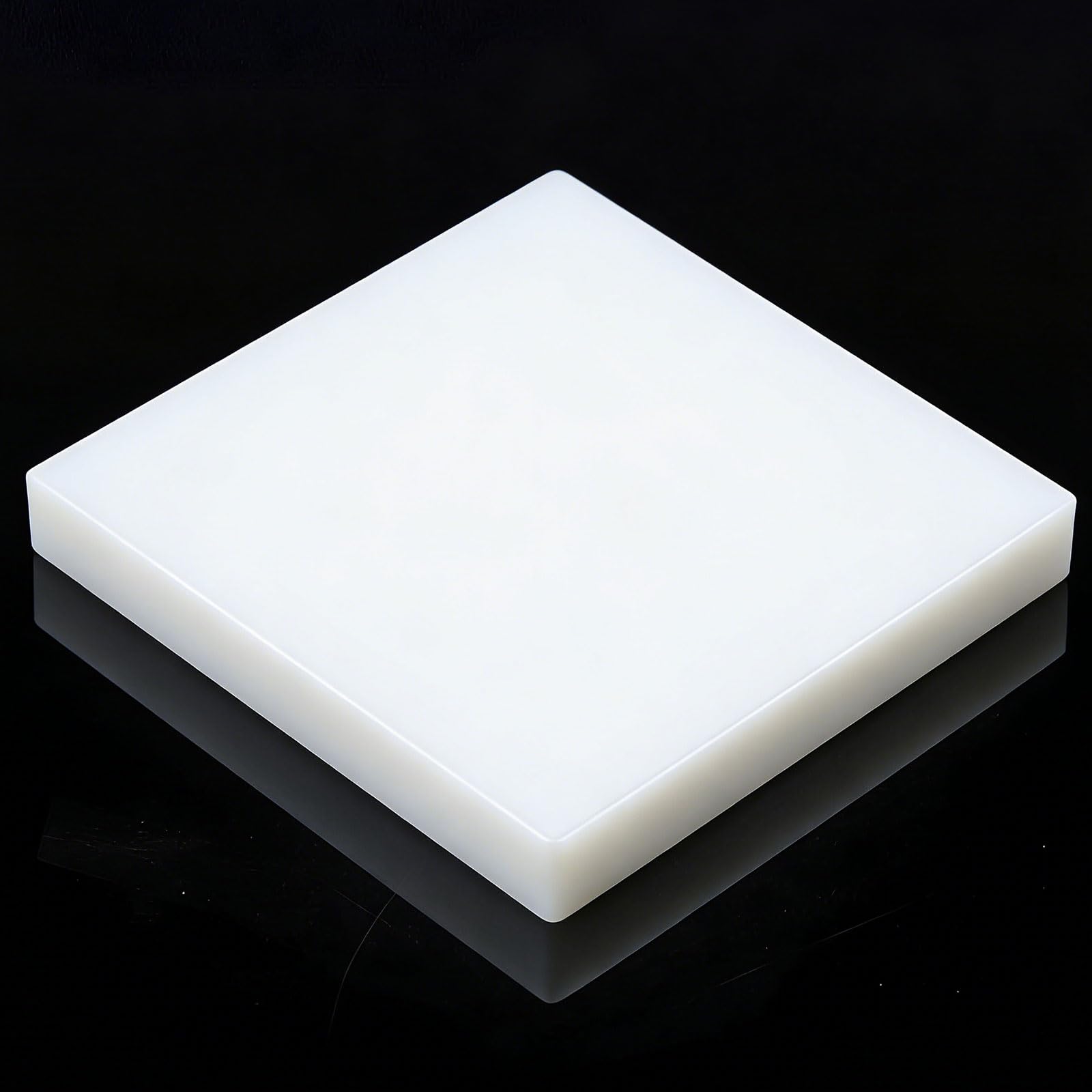 TonuuoDC White UHMWPE/UPE Sheet 200x200mm 3-30mm, Industrial Plastic Wear Resistant Low Friction Self-Lubricating Anti-Static High Impact for Liner, Pad & Guide Plate(12mm)