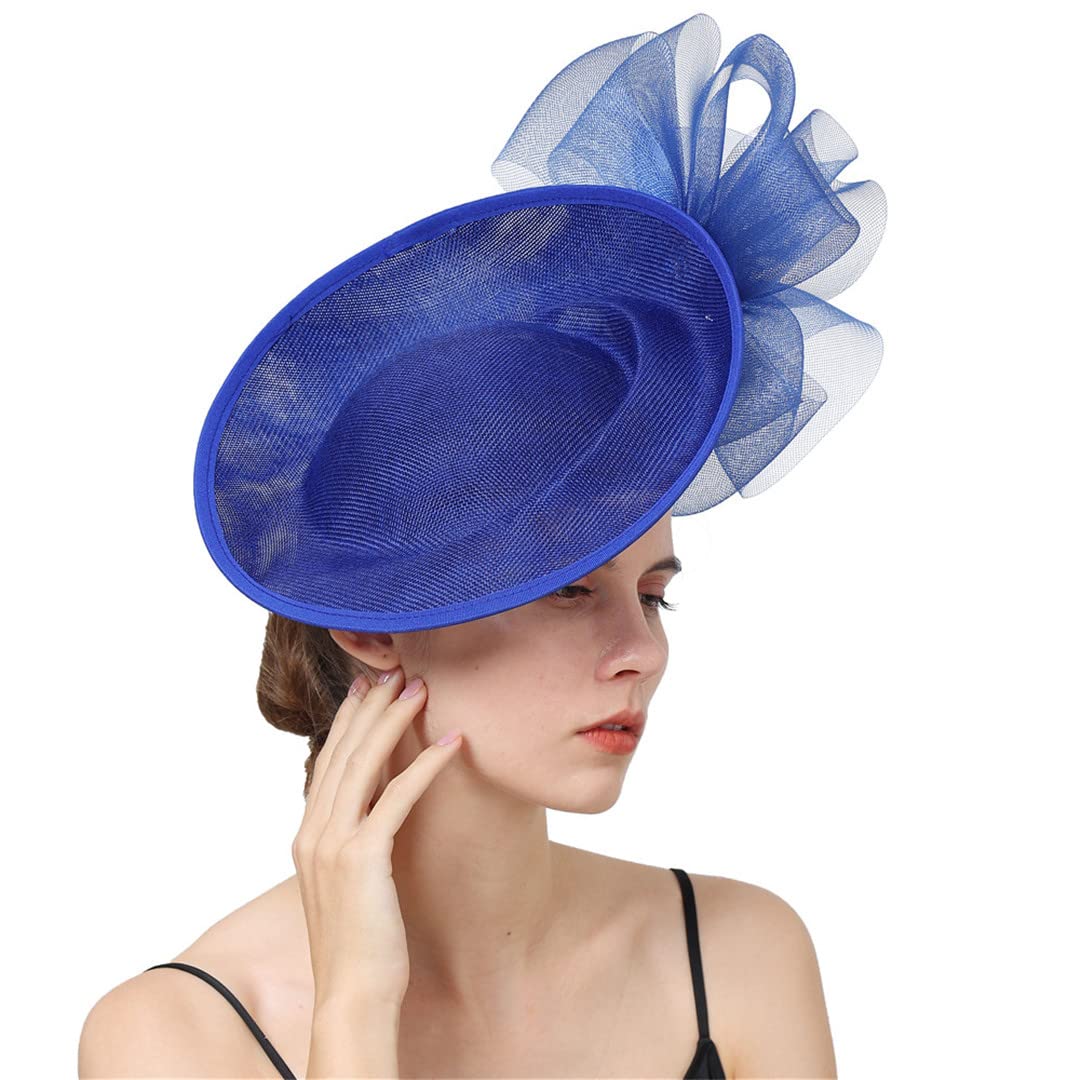 Lmtossey Fascinator - Cappelli in rete con motivo floreale, accessori per capelli da sposa